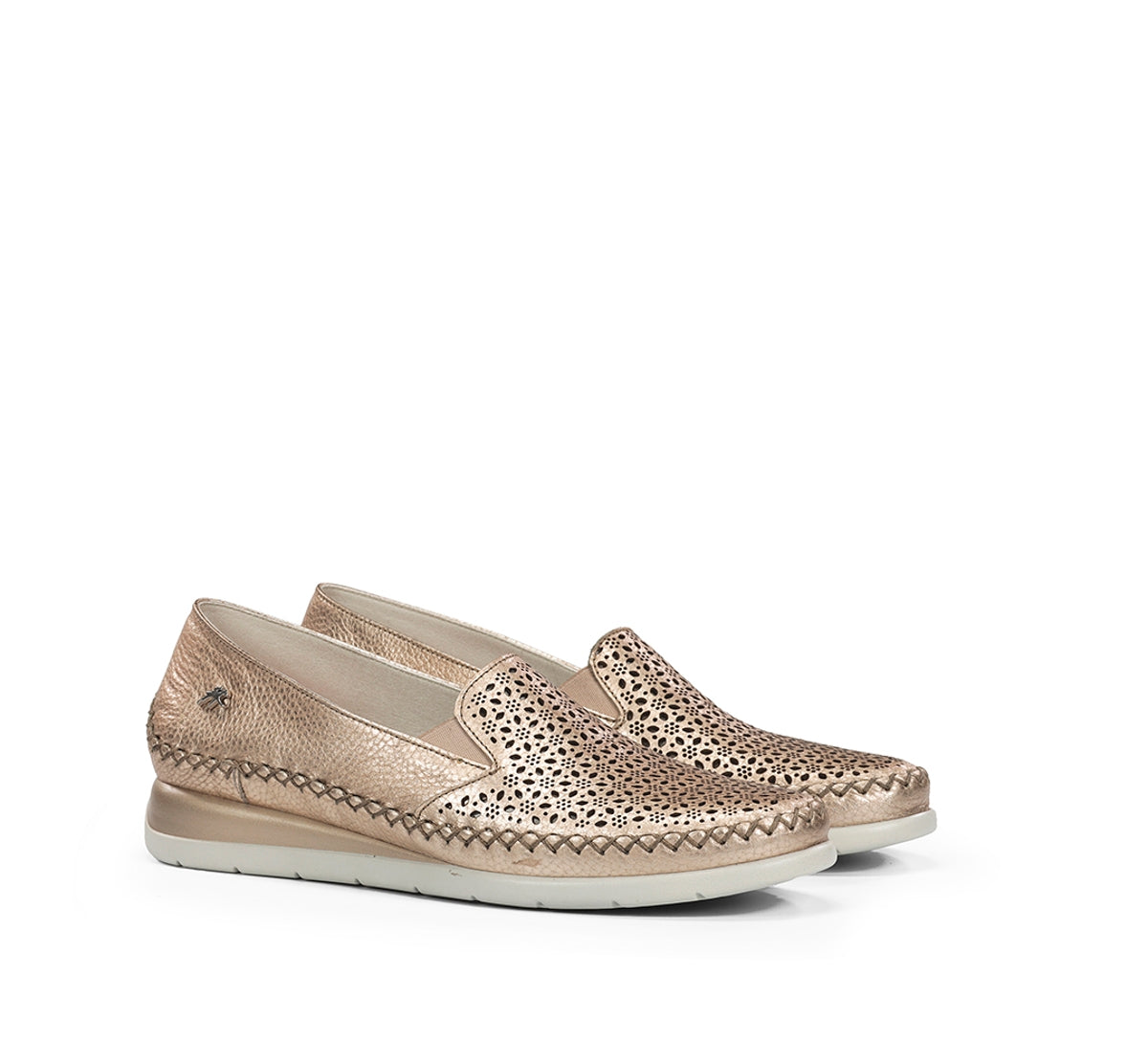 Fluchos Sella F2144 slip on doré compensé femme
