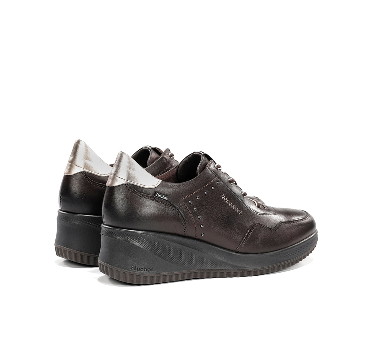 Fluchos Novax F2545 baskets marron femme compensées