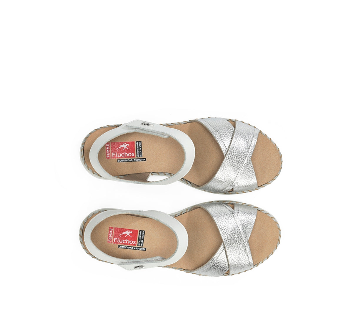 Fluchos Leza F2139 sandale argent femme cuir