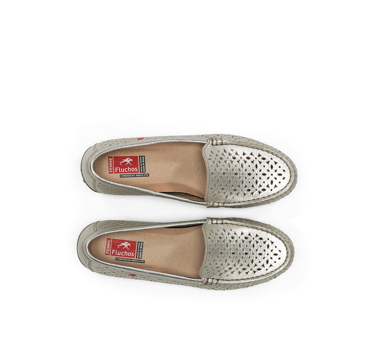 Fluchos Mocasines Bruni F2157 mocassins argent femme