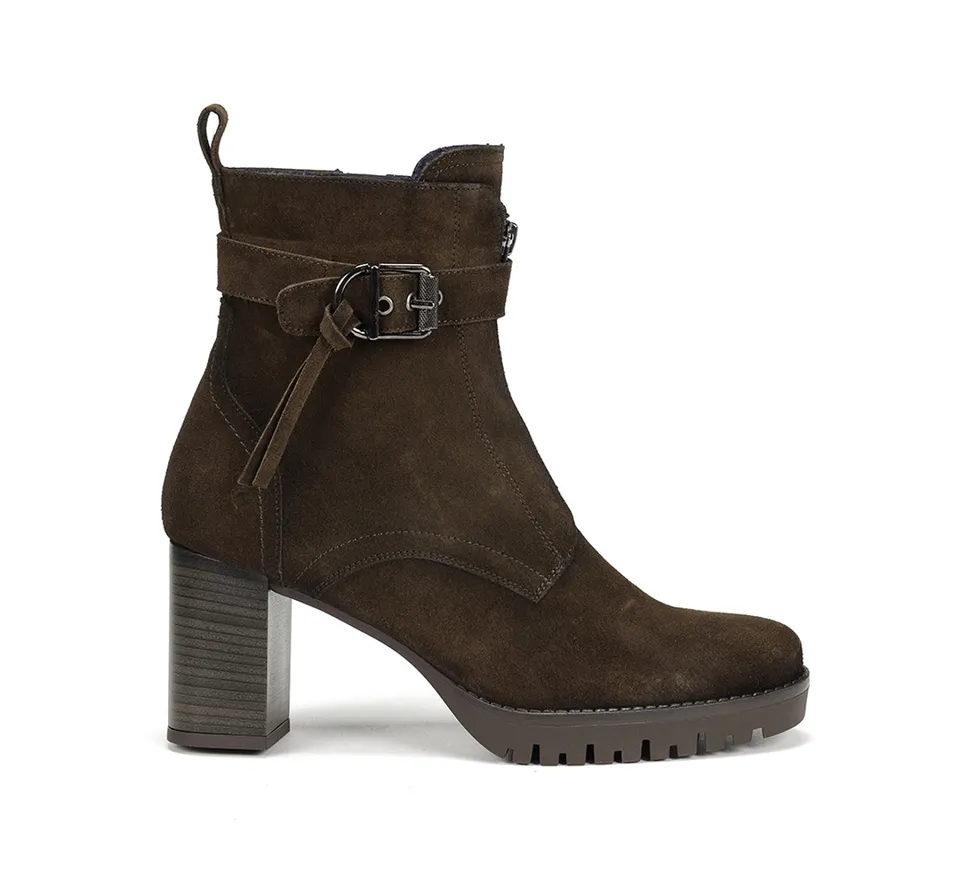 Dorking Evie D9163 bottine vert femme talon plateforme