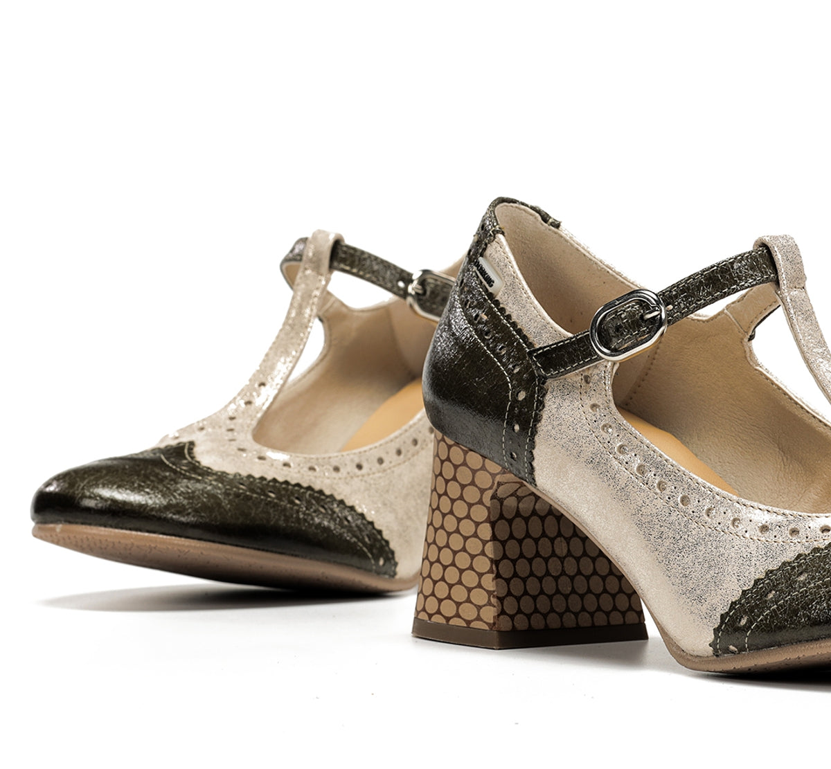 Dorking Daci D9677 chaussure vert femme talon