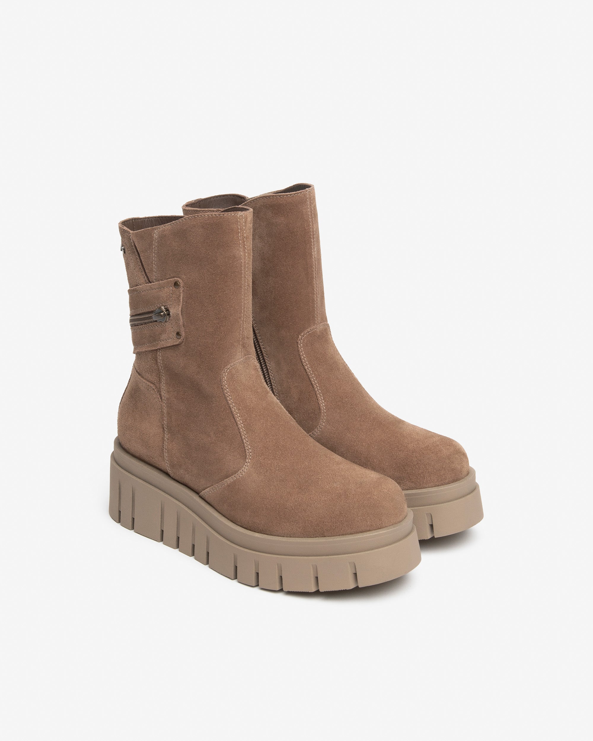 Nero Giardini Ankle Boots bottines daim plateforme zip