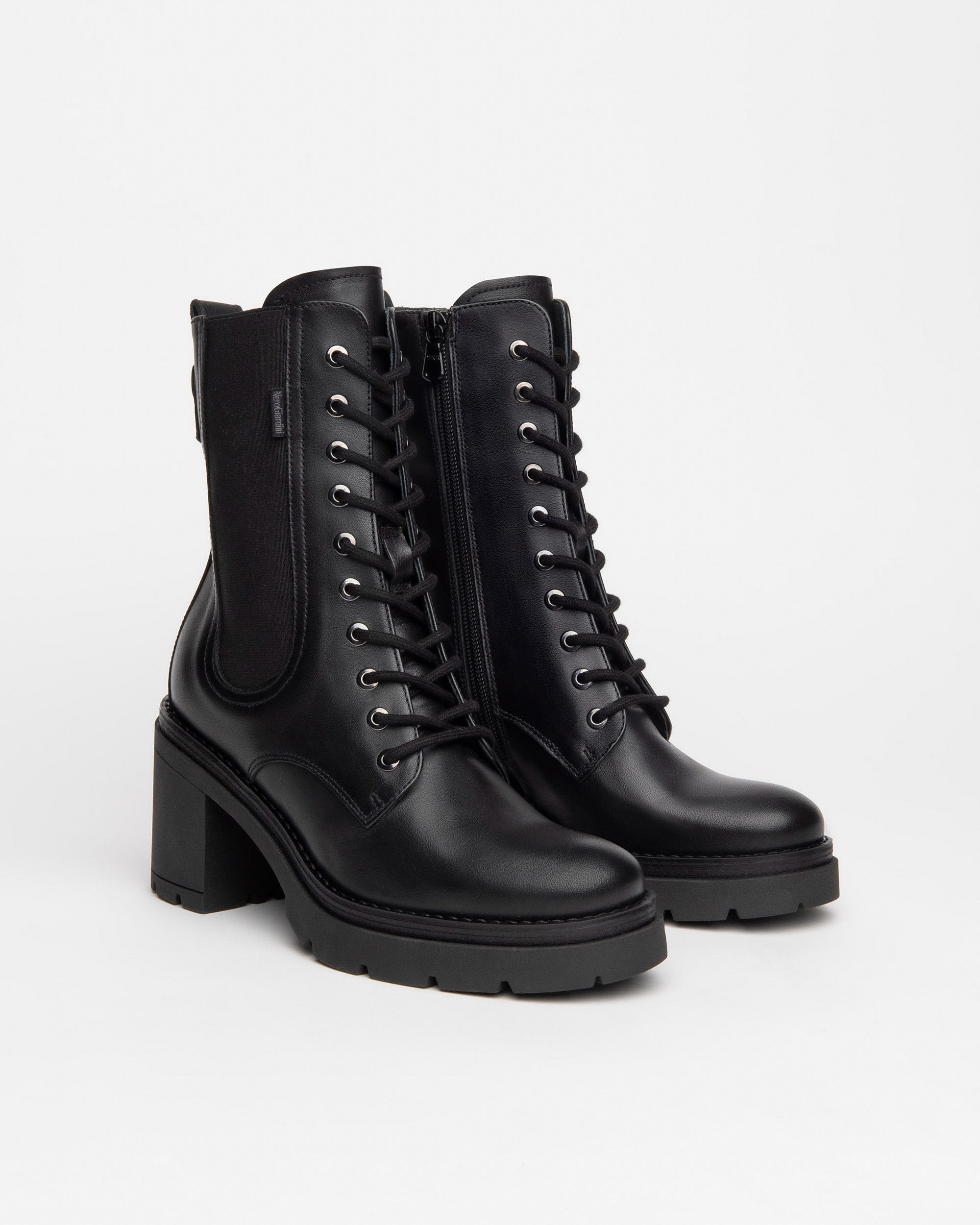 Nero Giardini Combat Boots rangers cuir femme 38 hiver
