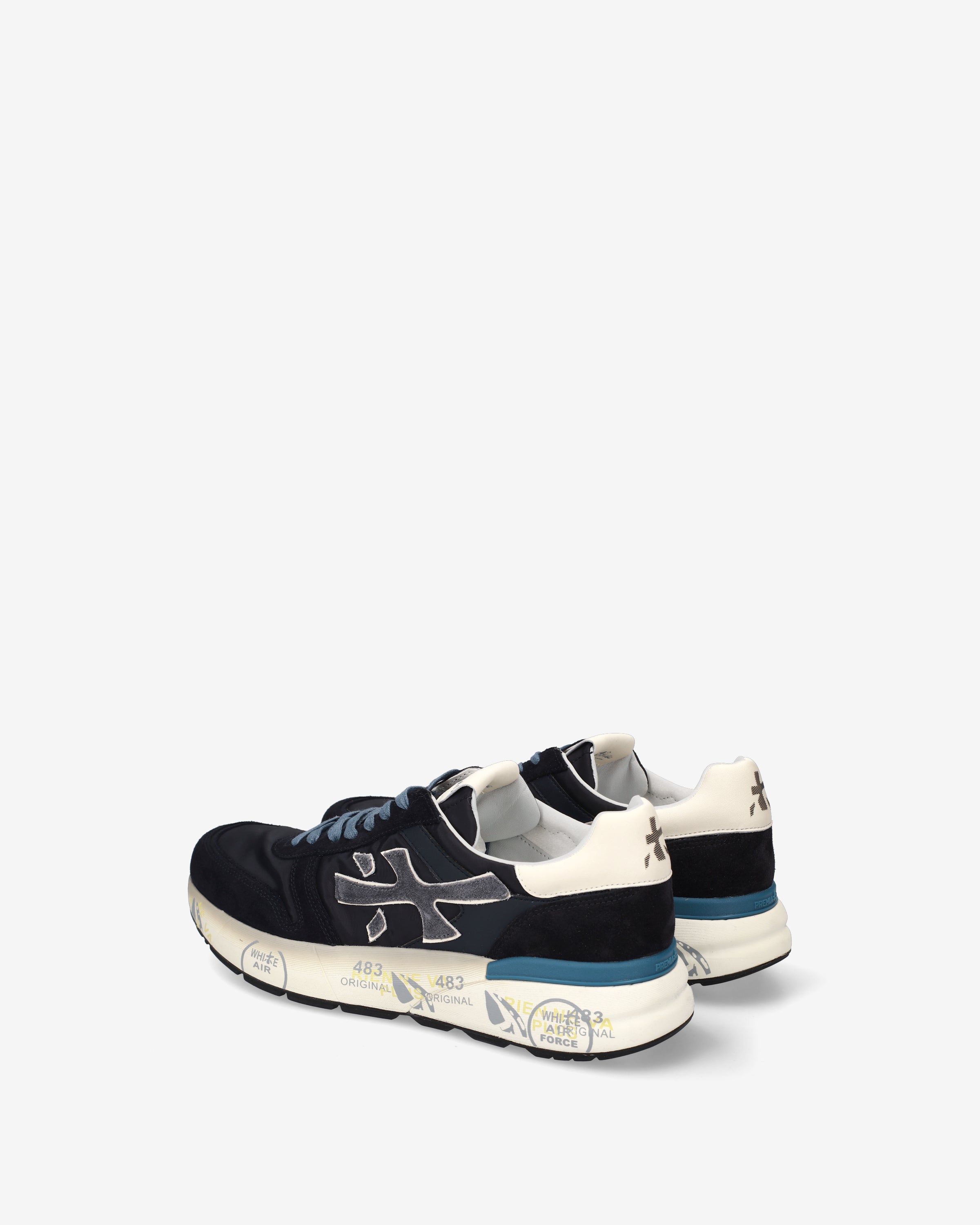 Premiata Mick 7716 baskets homme bleu marine daim