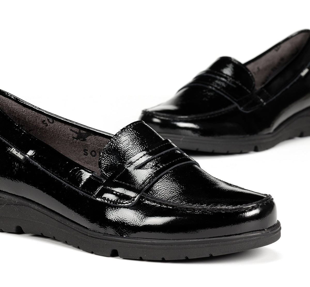 Fluchos Styll F1835 mocassin noir semelle crantée