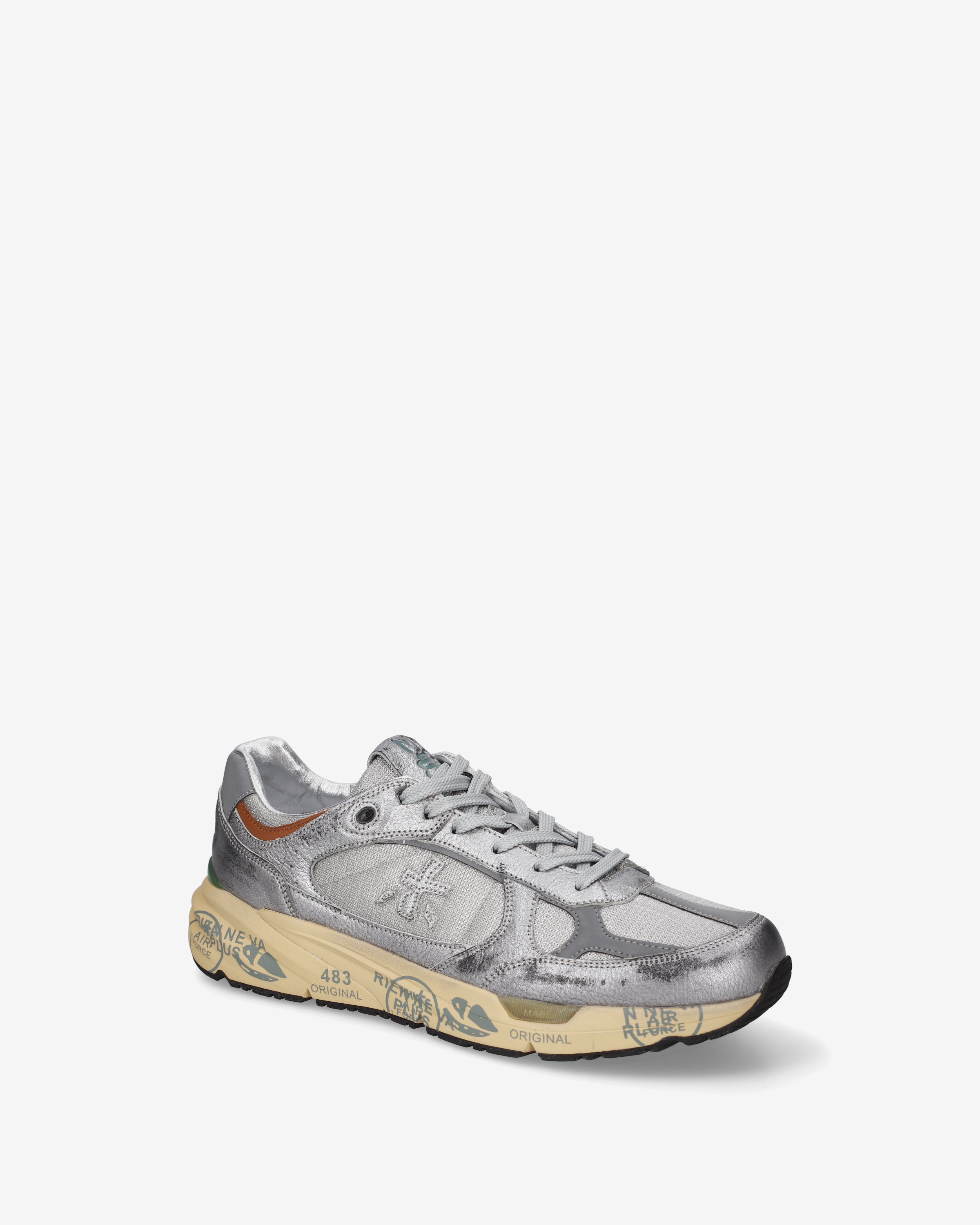 Premiata Mase25 8635 baskets argent olive
