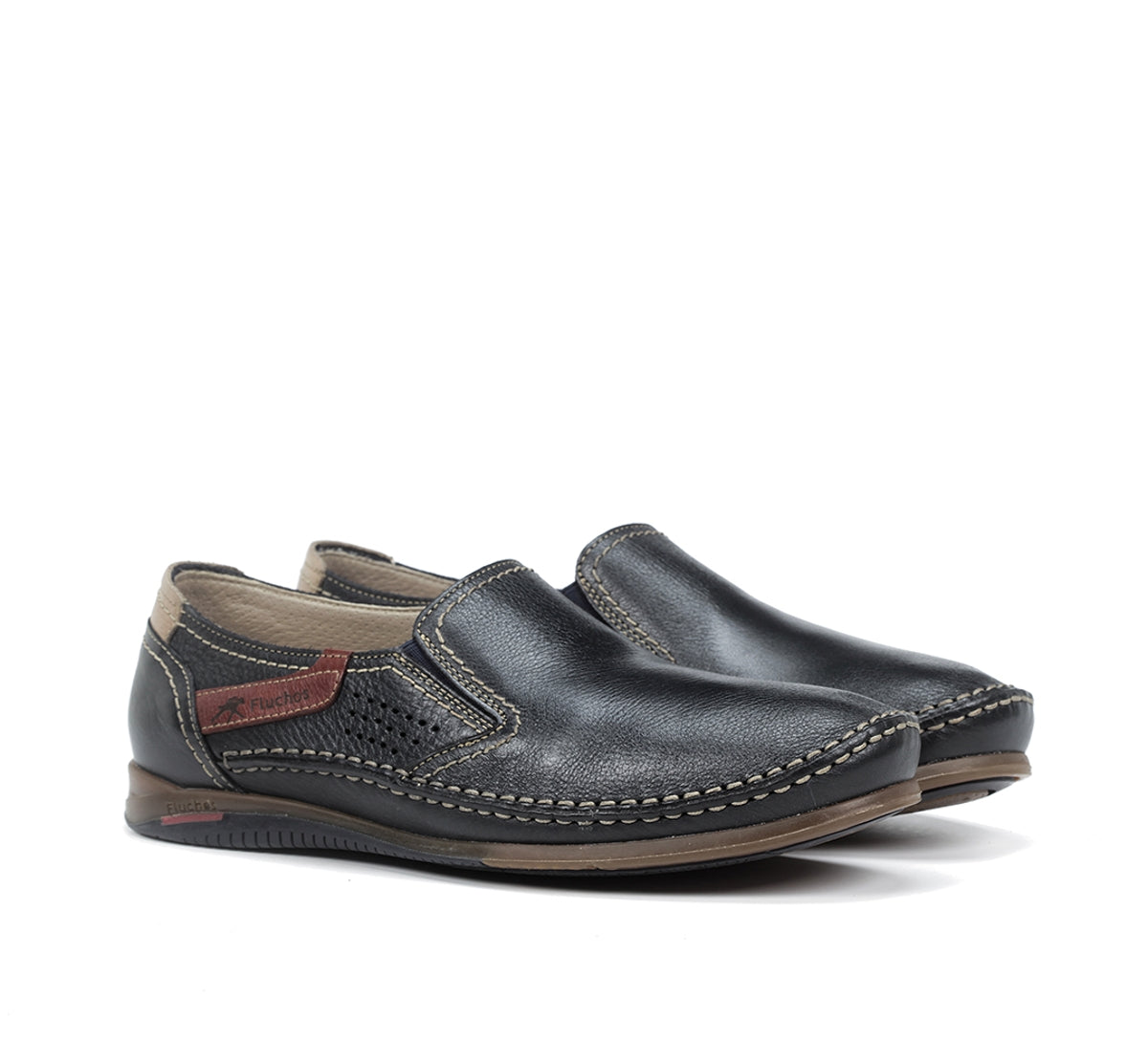 Fluchos Slip On Catamaran 8565 Slip-On Bleu Homme Cuir