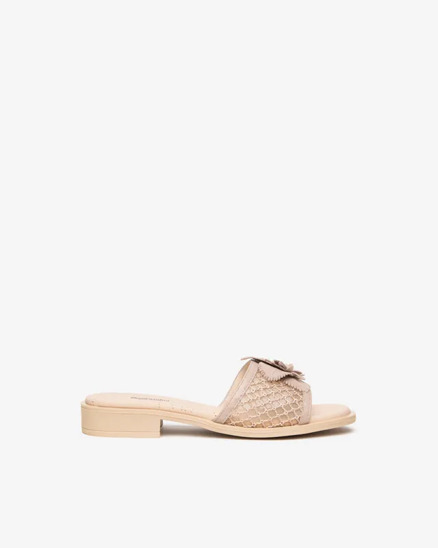 Nero Giardini Slippers mules cuir toile femme