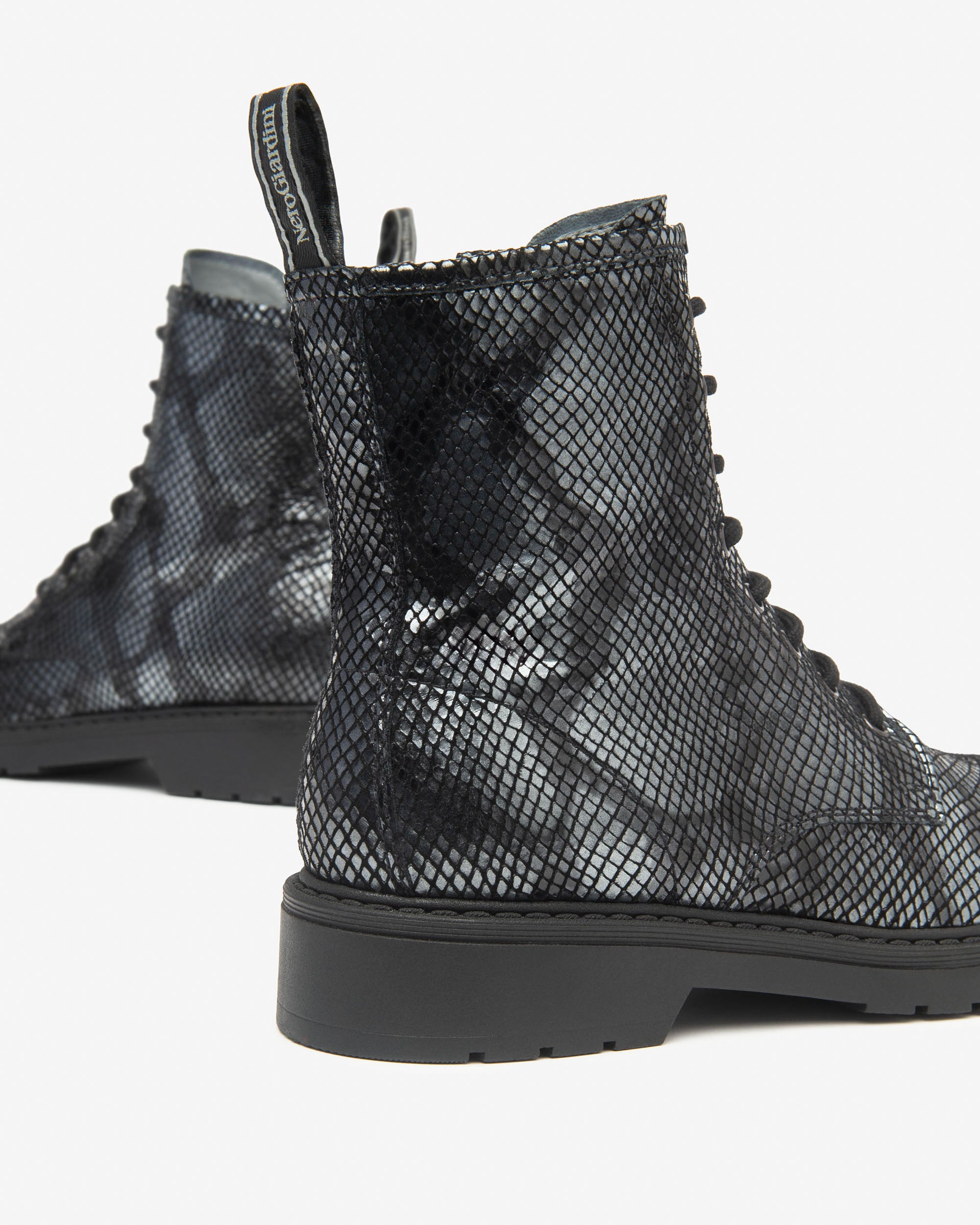 Nero Giardini Combat Boots rangers cuir talon 30 mm