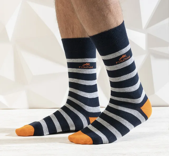 Fluchos CA0009 chaussettes longues bleues homme