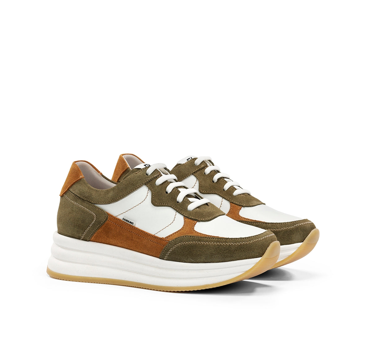 Fluchos Dorking Draz D9436 baskets vert femme plateforme