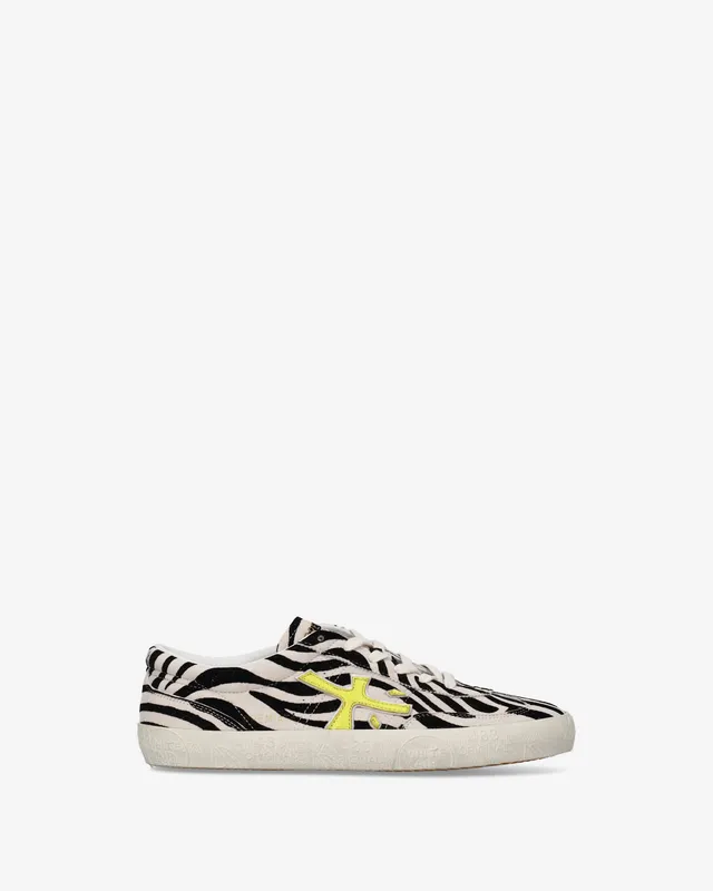 Premiata Davidd 8610 sneakers femme zèbre cuir noir blanc