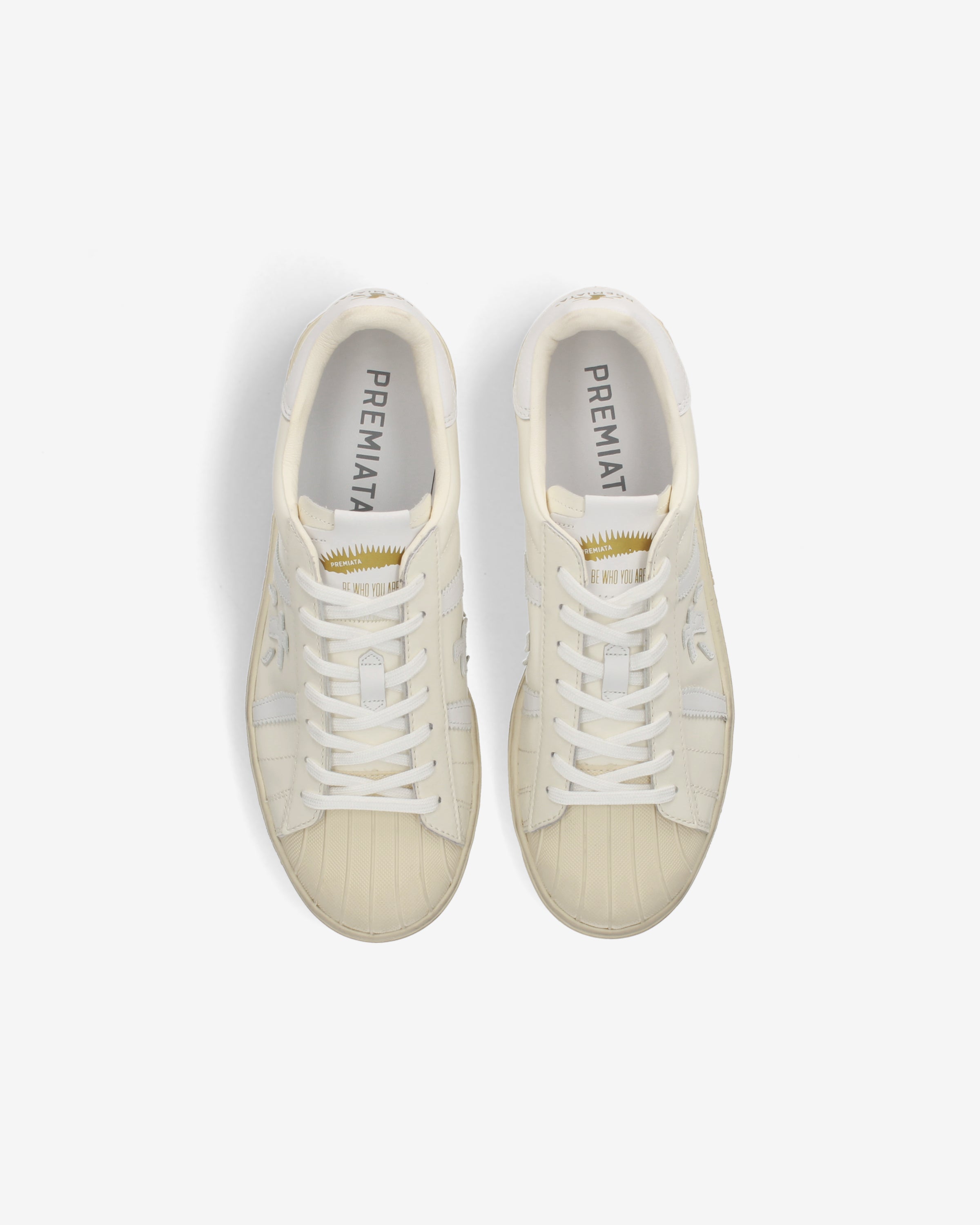 Premiata Russell 8072 baskets homme cuir crème