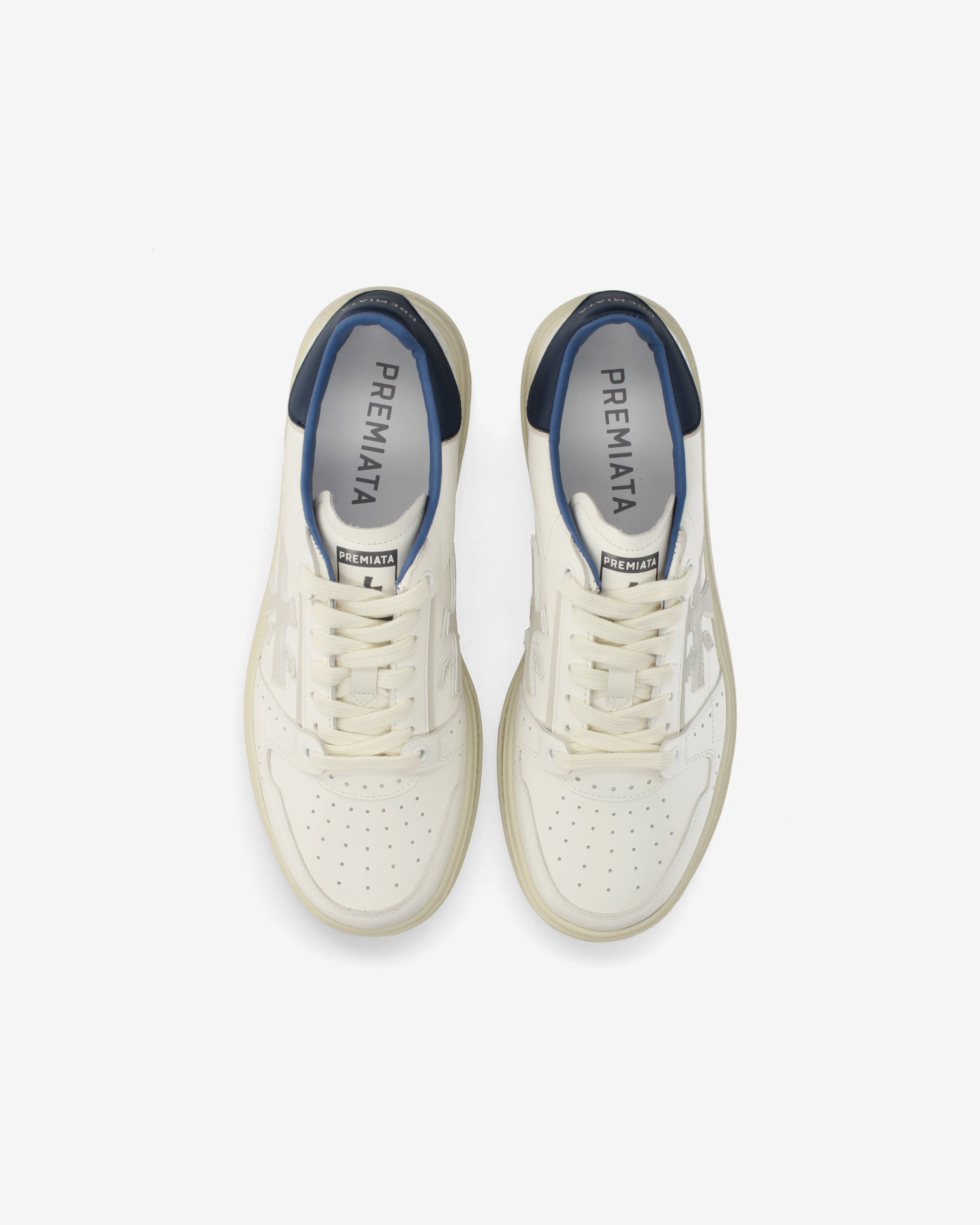 Premiata Quinn 8211 Sneakers Blanc Bleu Royal