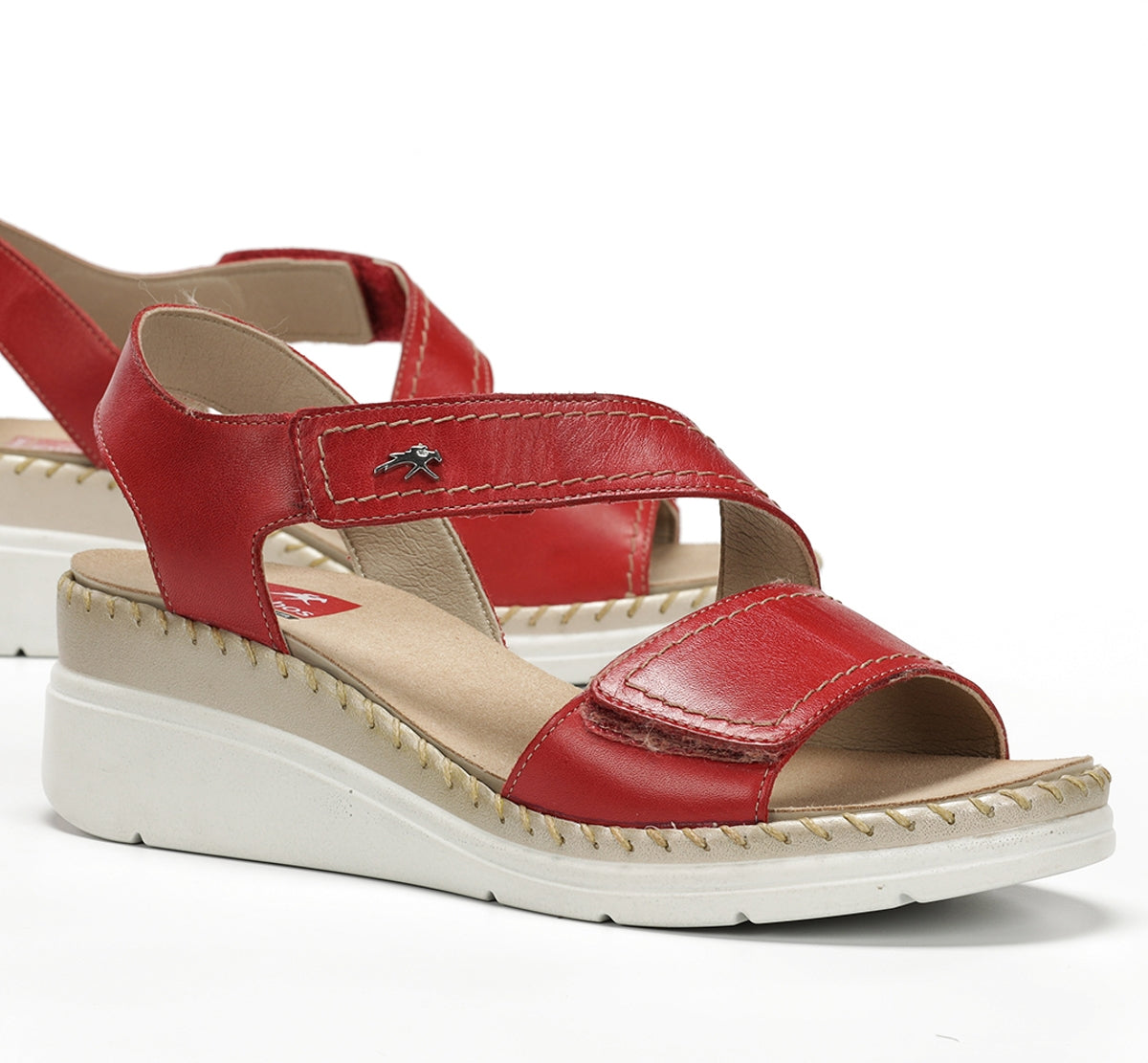 Fluchos Leza F2137 sandales femme rouges cuir