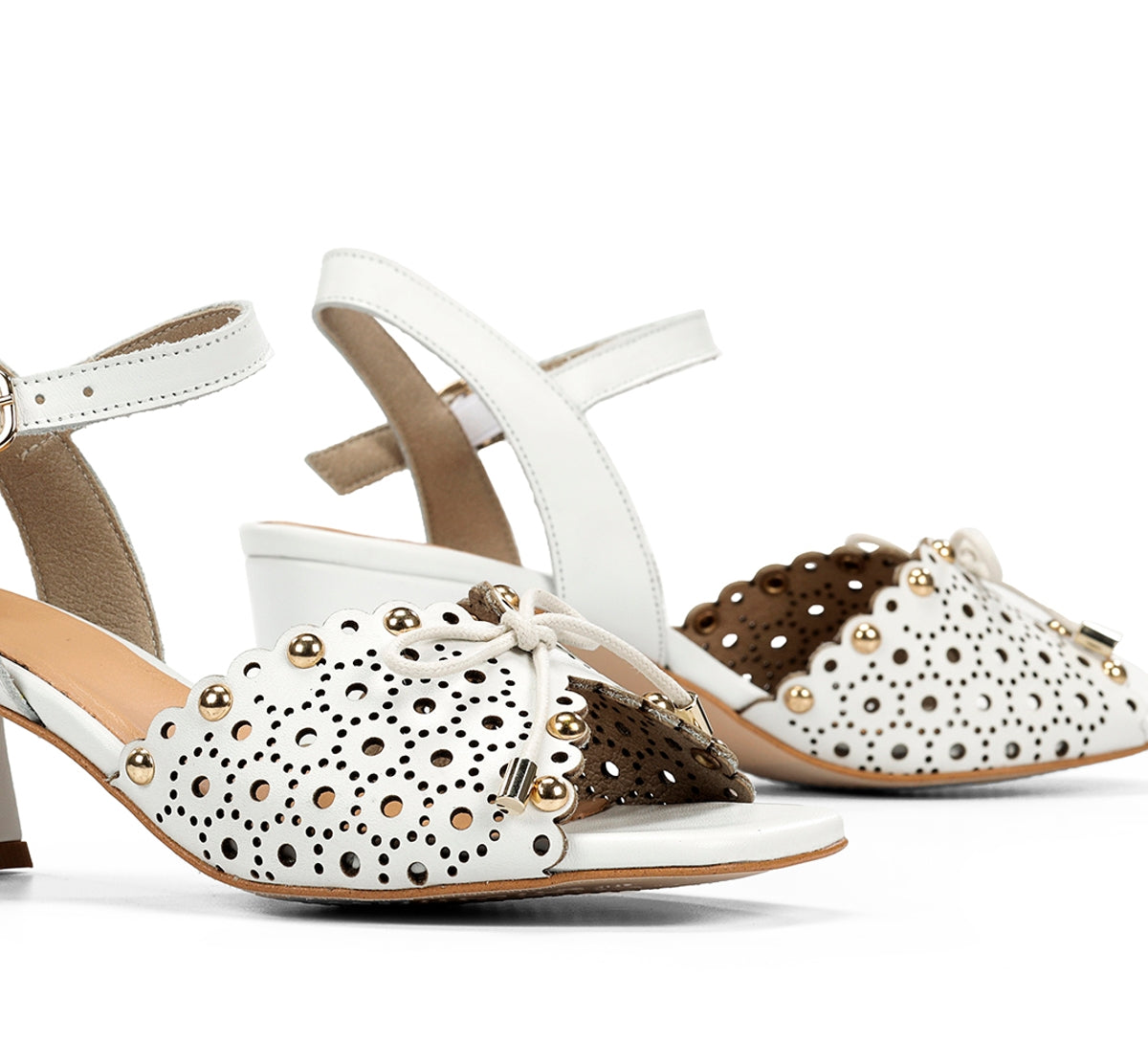 Dorking Larus D9457 sandale blanche femme talon