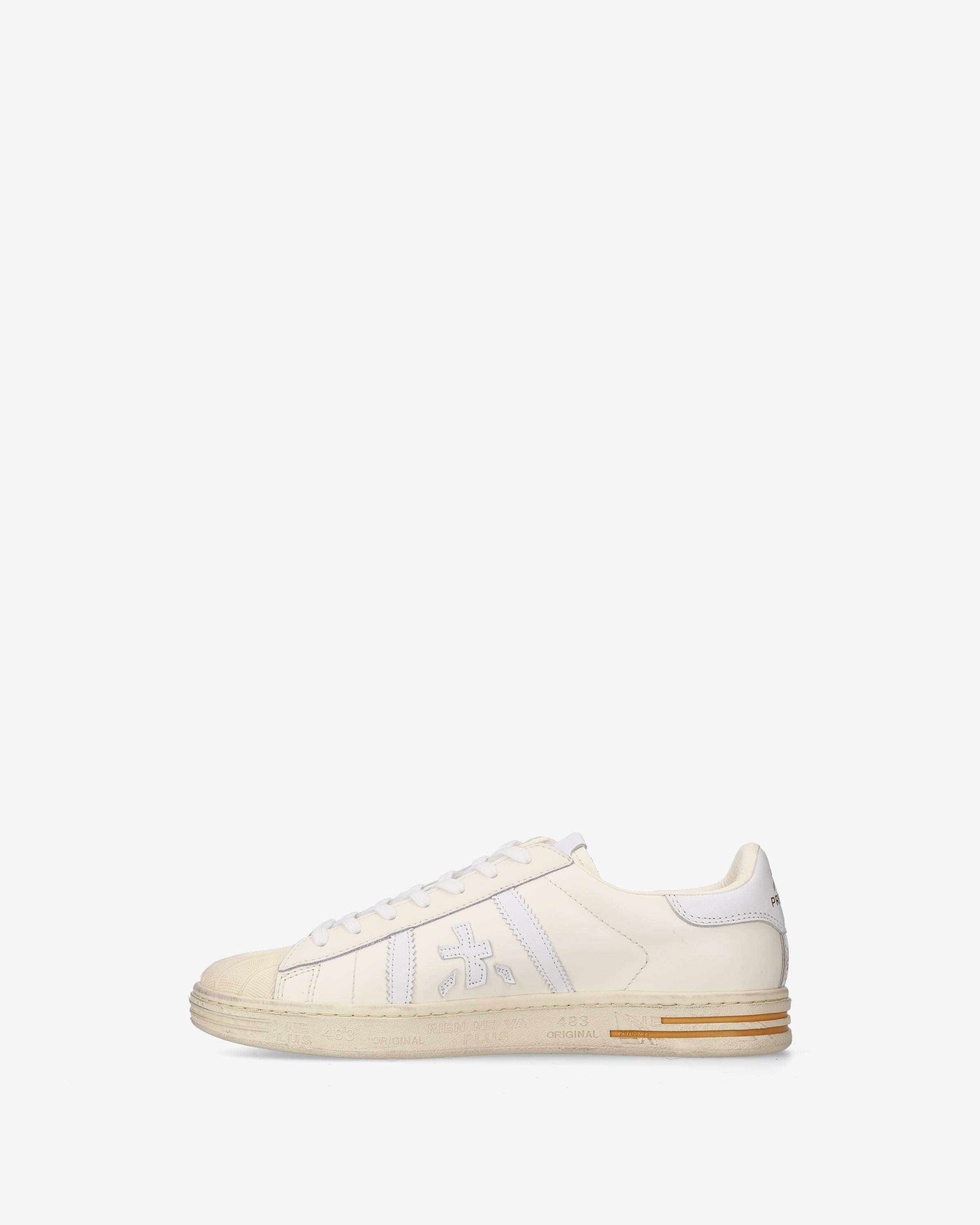 Premiata Russell 8072 baskets homme cuir crème