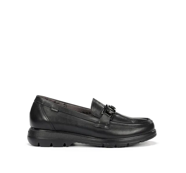 Fluchos Gladis F1794 mocassin noir cuir femme
