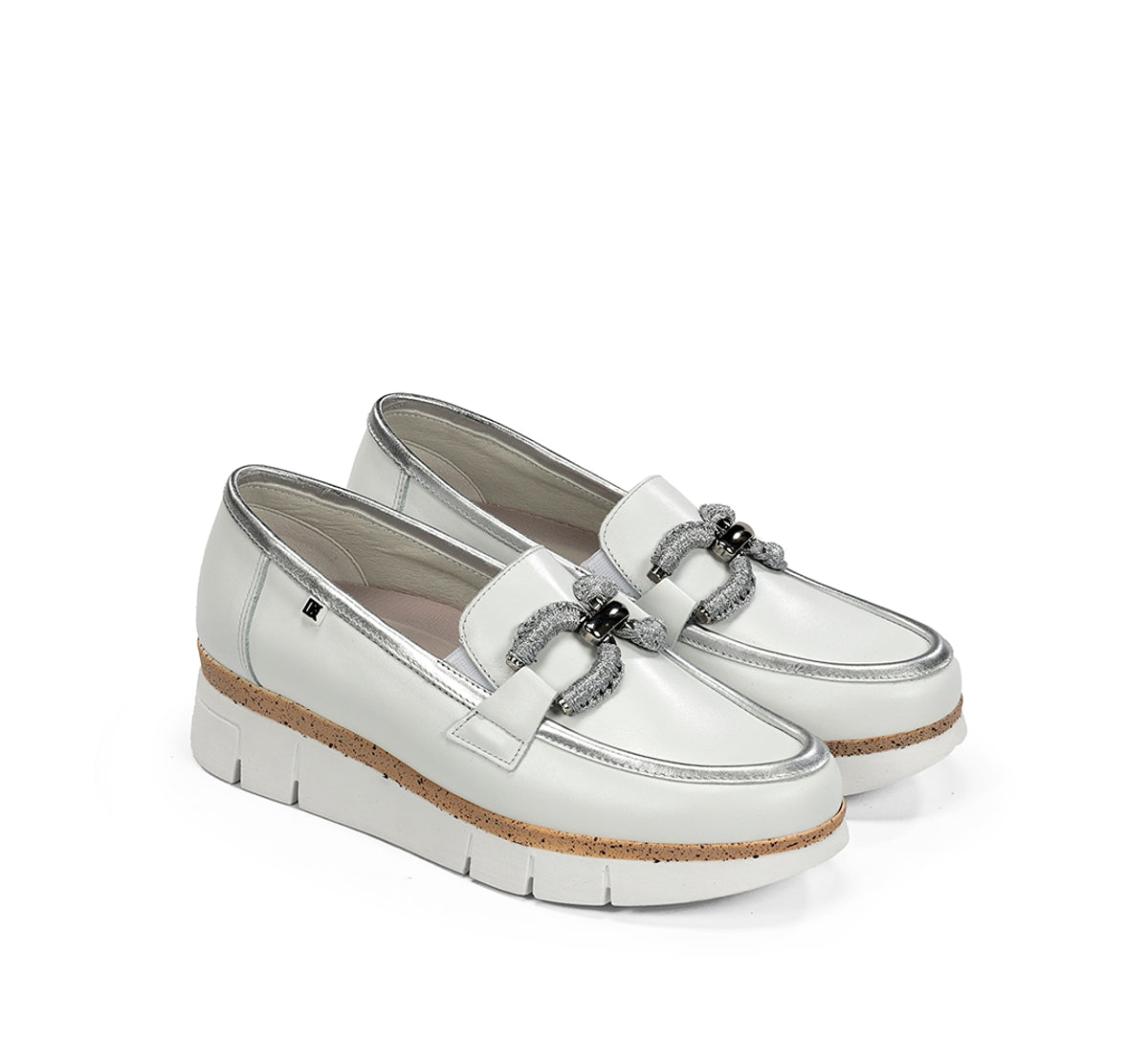 Dorking by Fluchos India D9298 mocassins blanc femme cuir