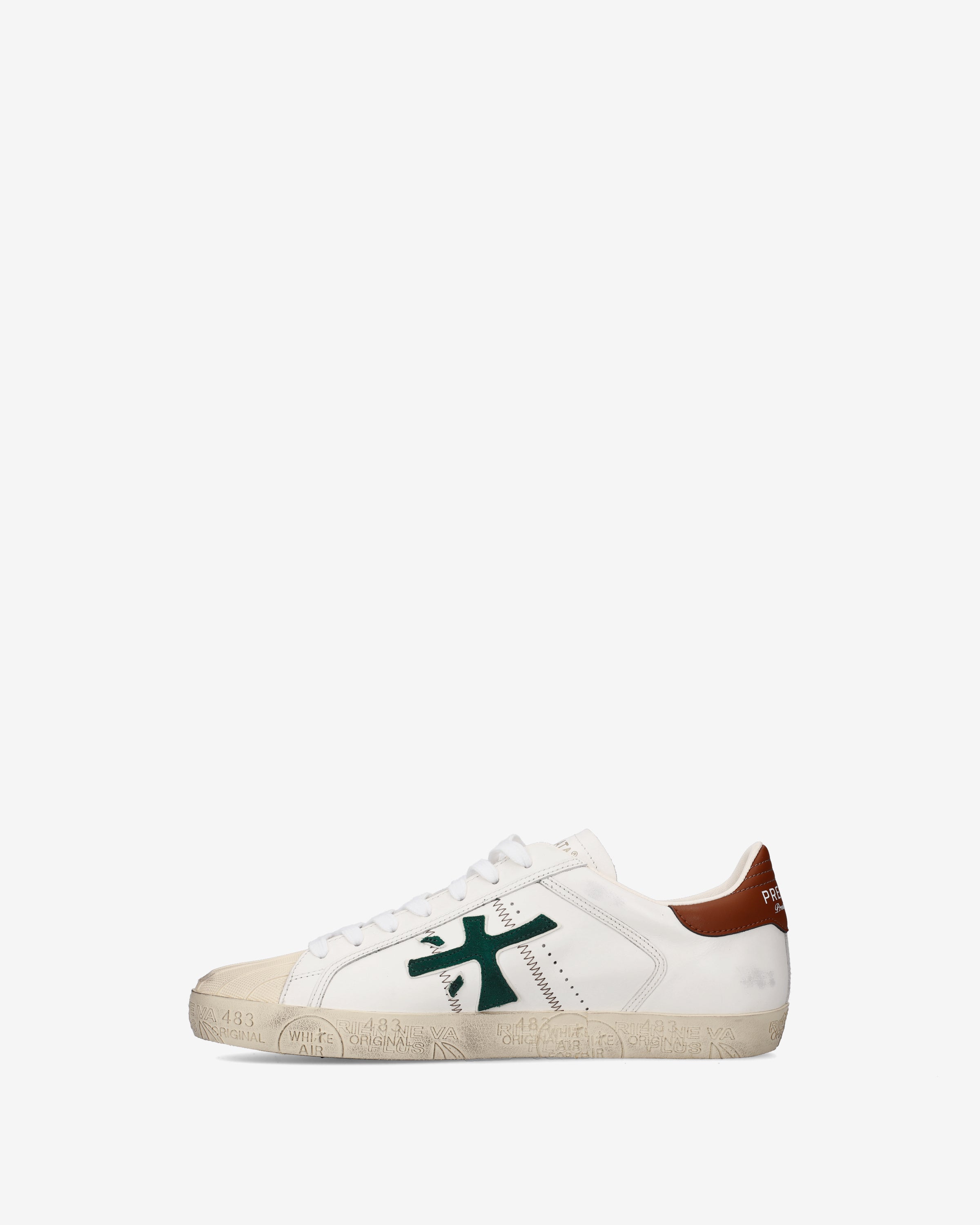 Premiata Steven 8043 sneakers homme blanc crème vert