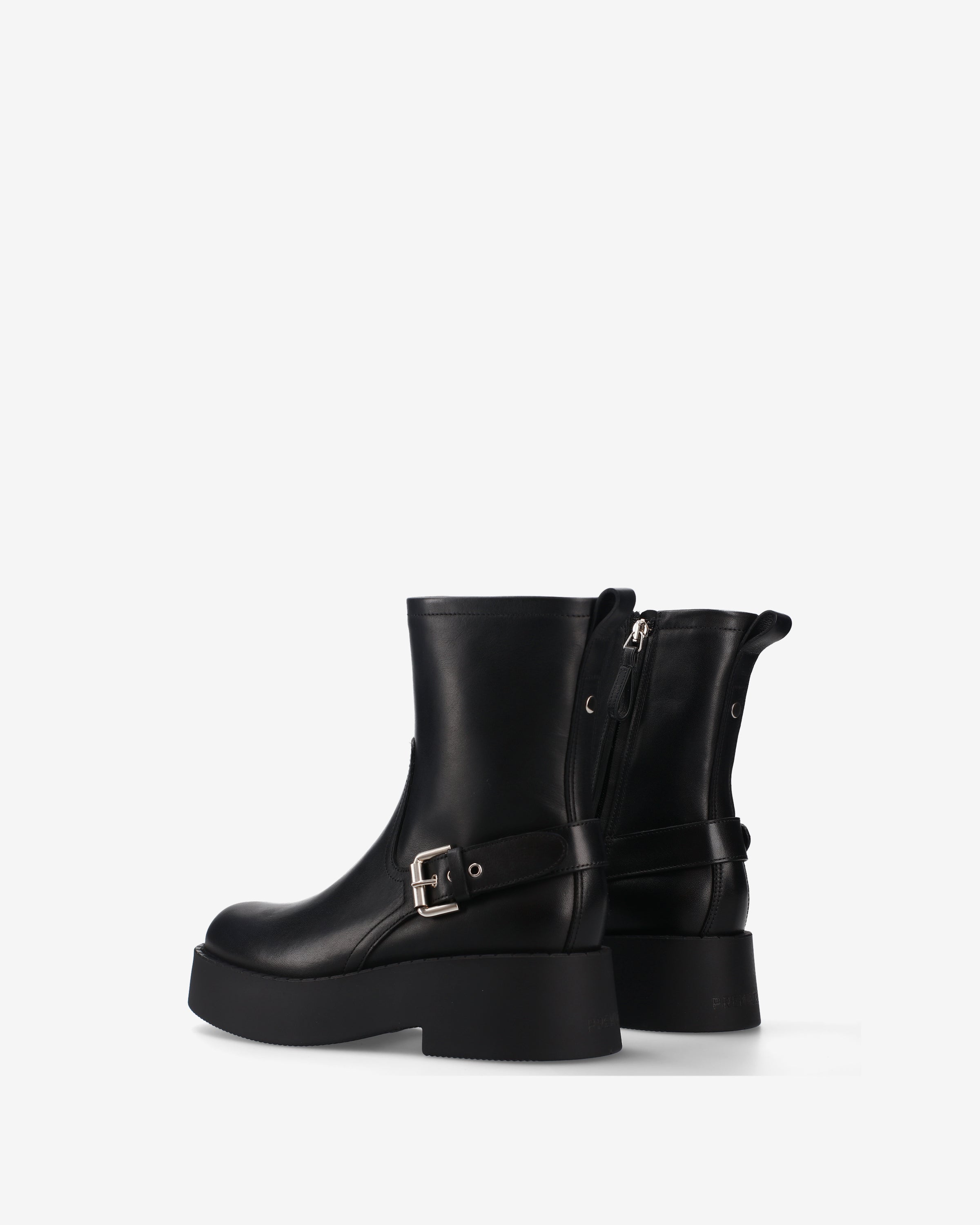 Premiata Boots bottines cuir noir veau agneau