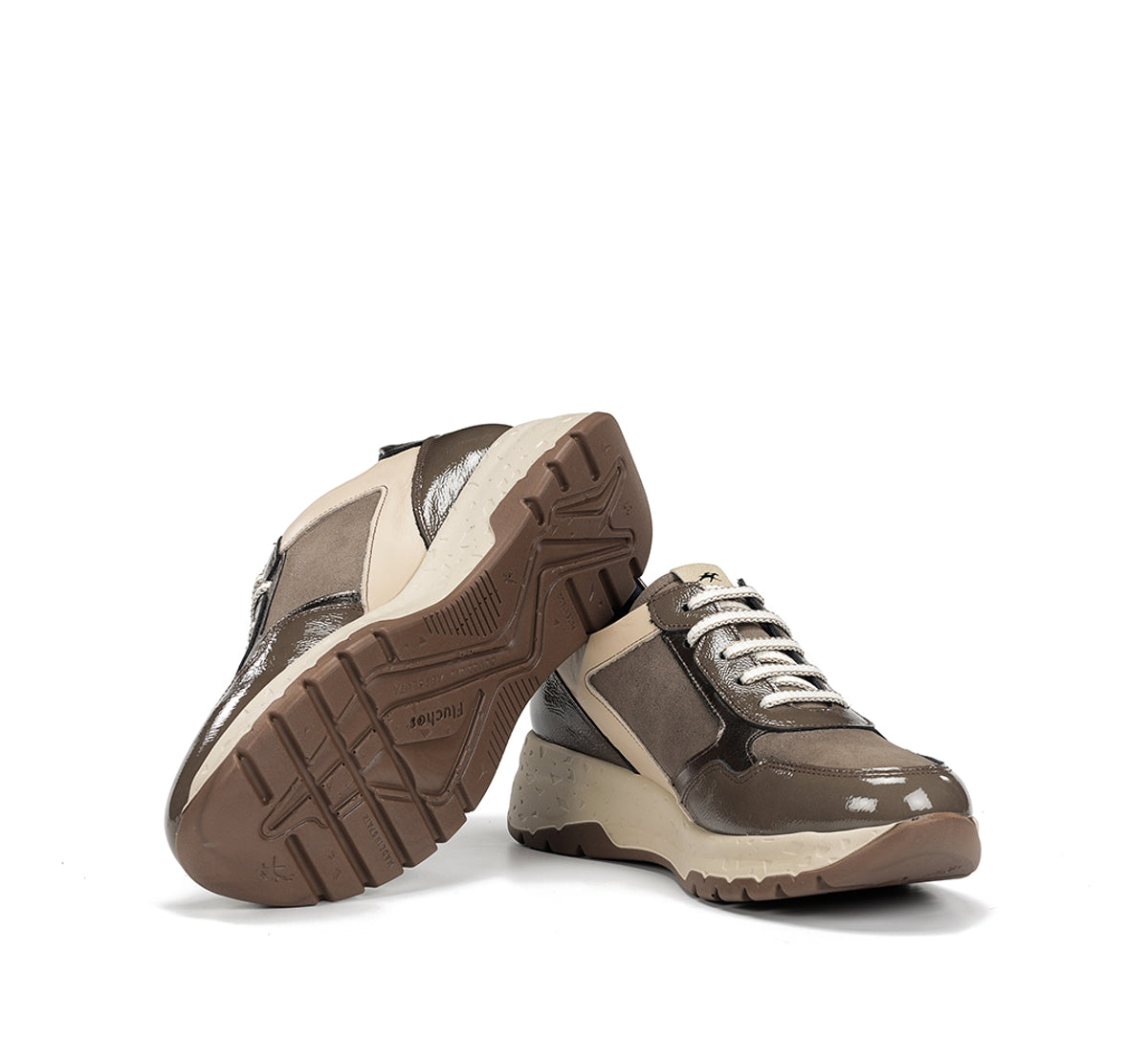 Fluchos Nexus F2308 baskets femme taupe cuir confort