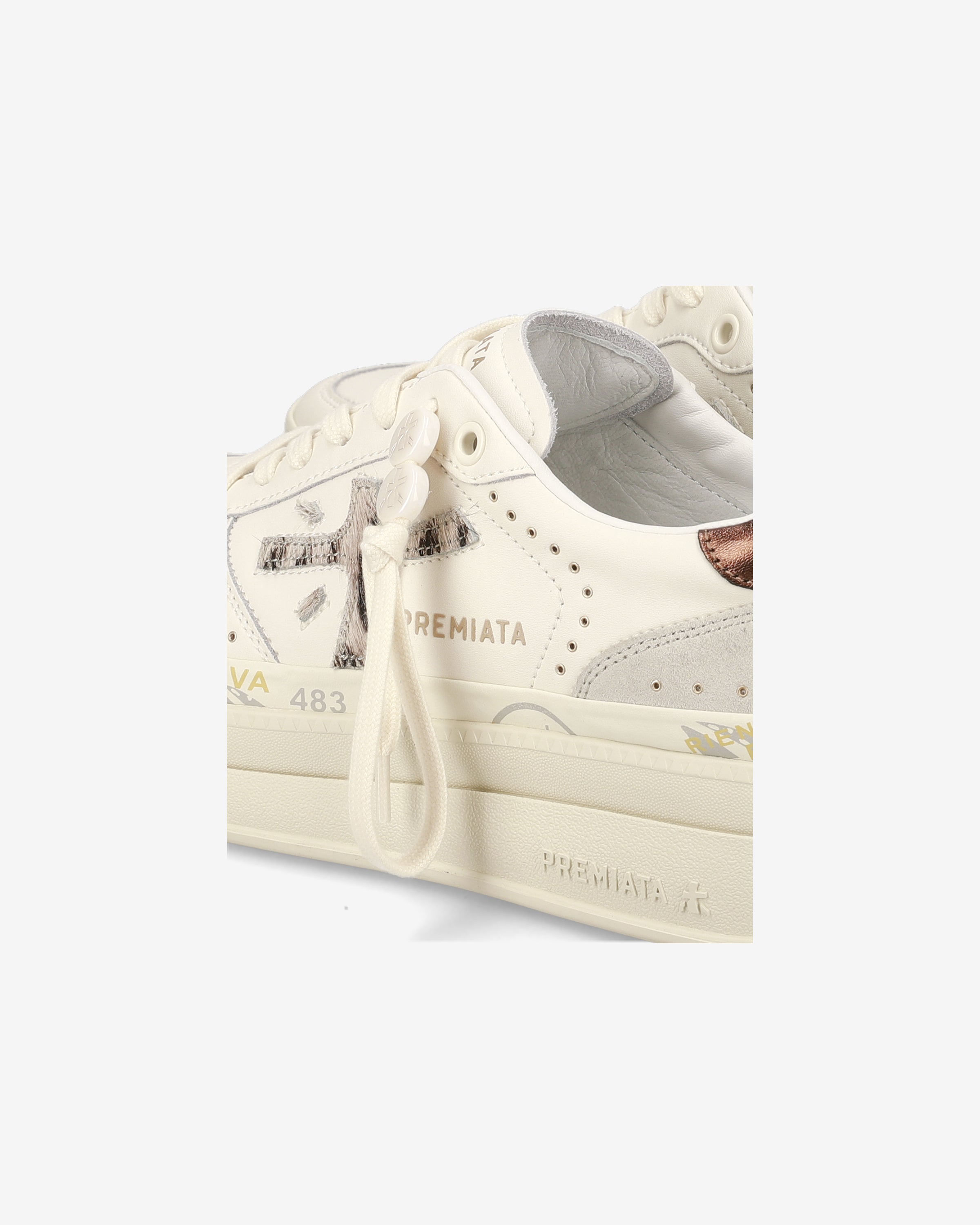 Premiata Micol 7035 sneakers cuir blanc plateforme femme