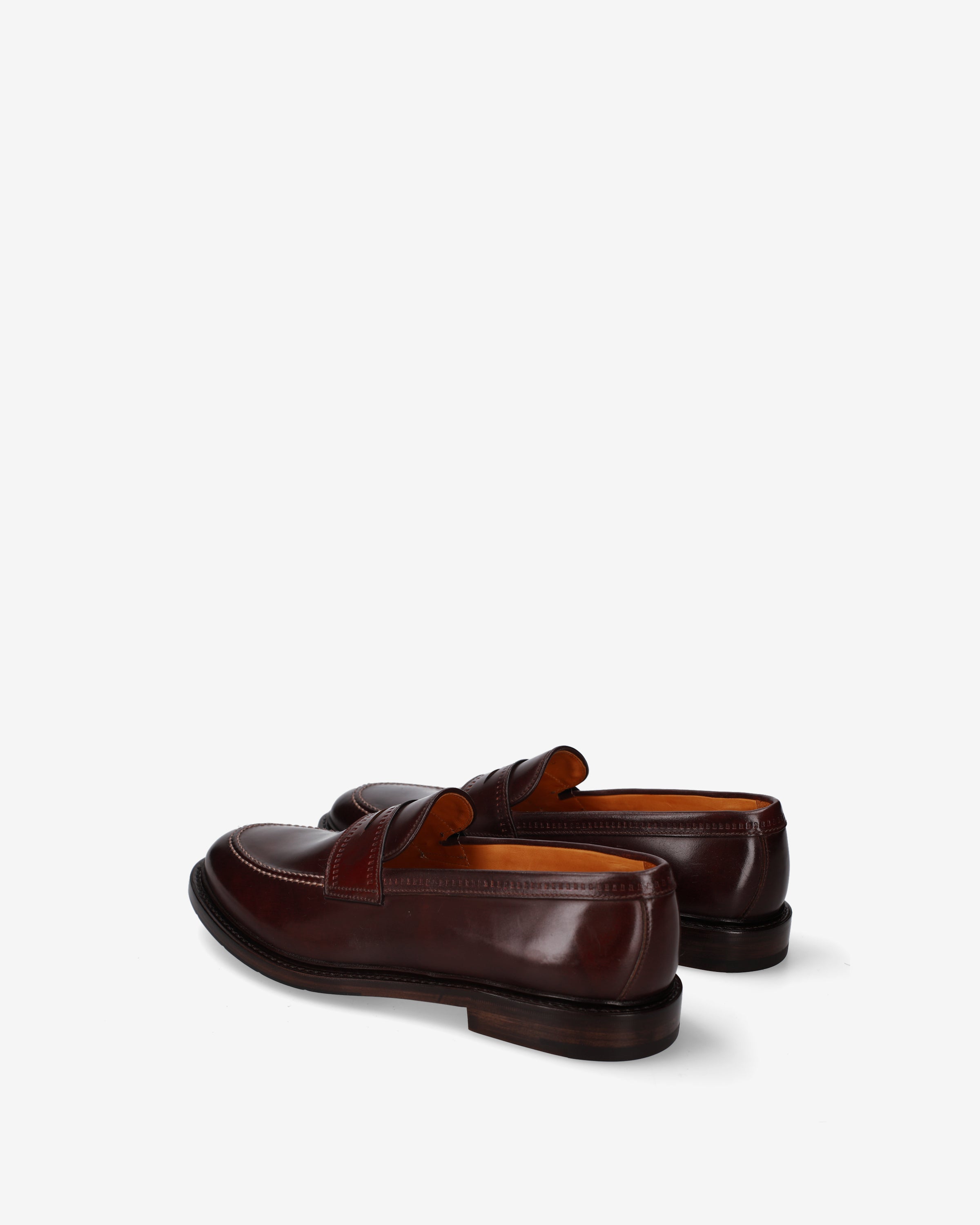 Premiata Mocassini loafers cuir bordeaux homme