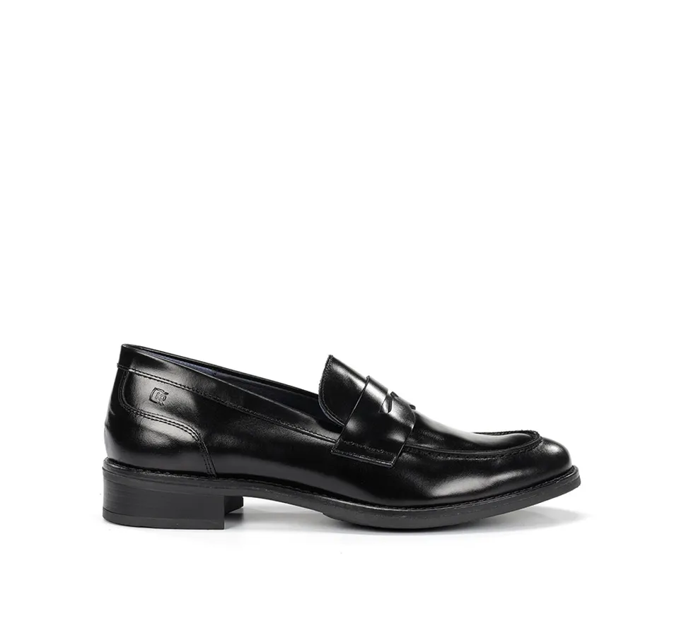 Dorking by Fluchos Harvard D8710 mocassin noir femme cuir