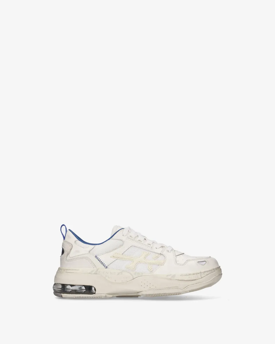 Premiata Drake 522 baskets homme blanc cuir mesh