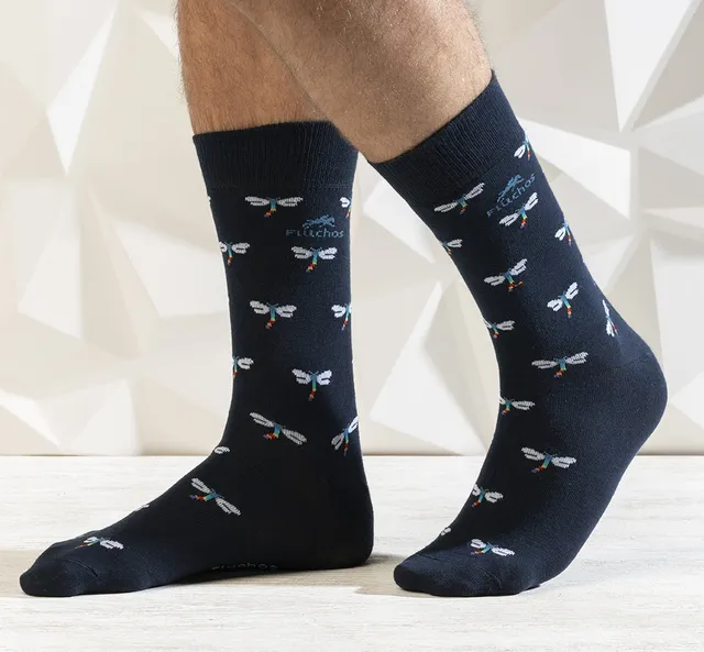 Fluchos CA0009 chaussettes longues libellules homme