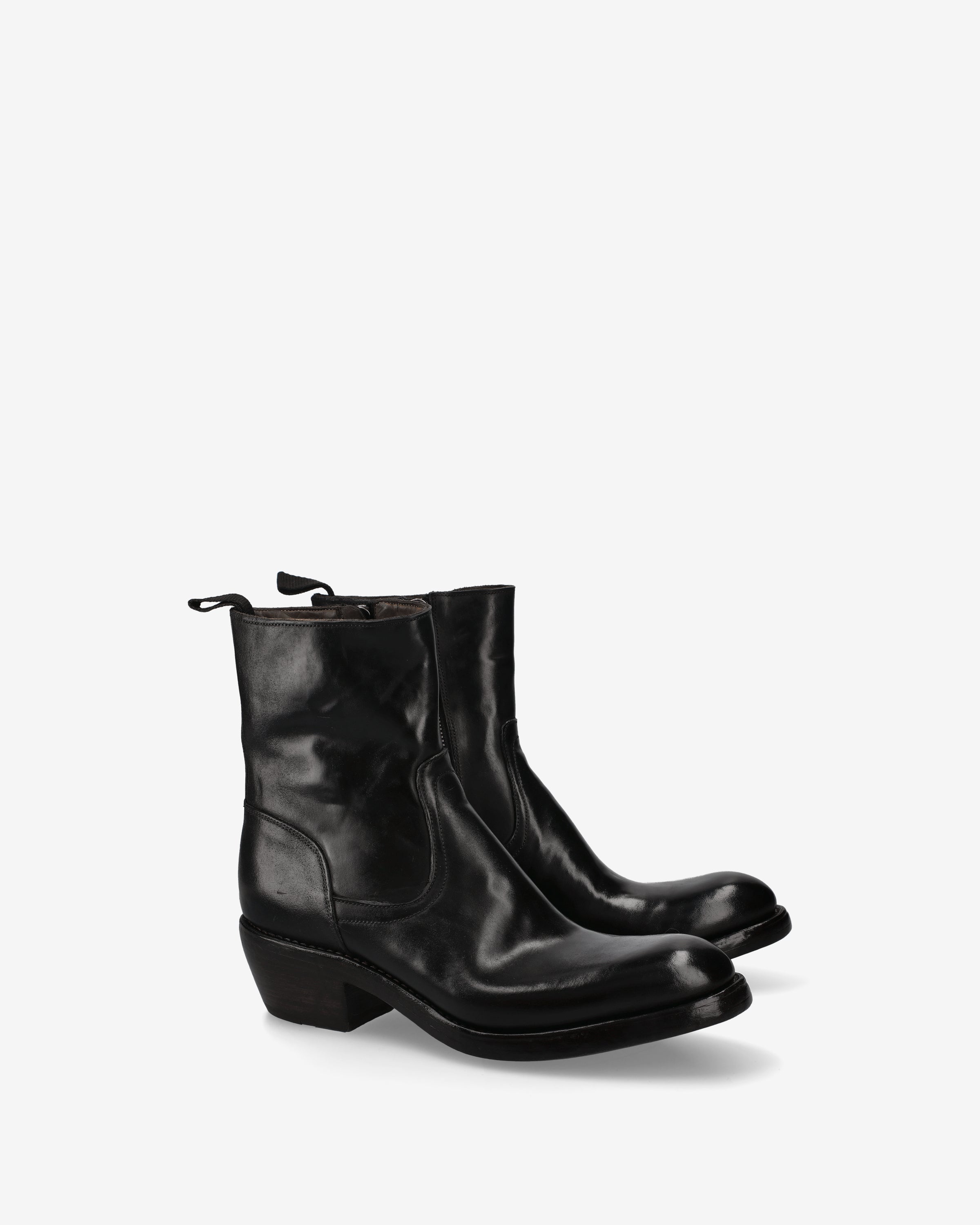 Premiata Boots santiags cuir noir texan homme