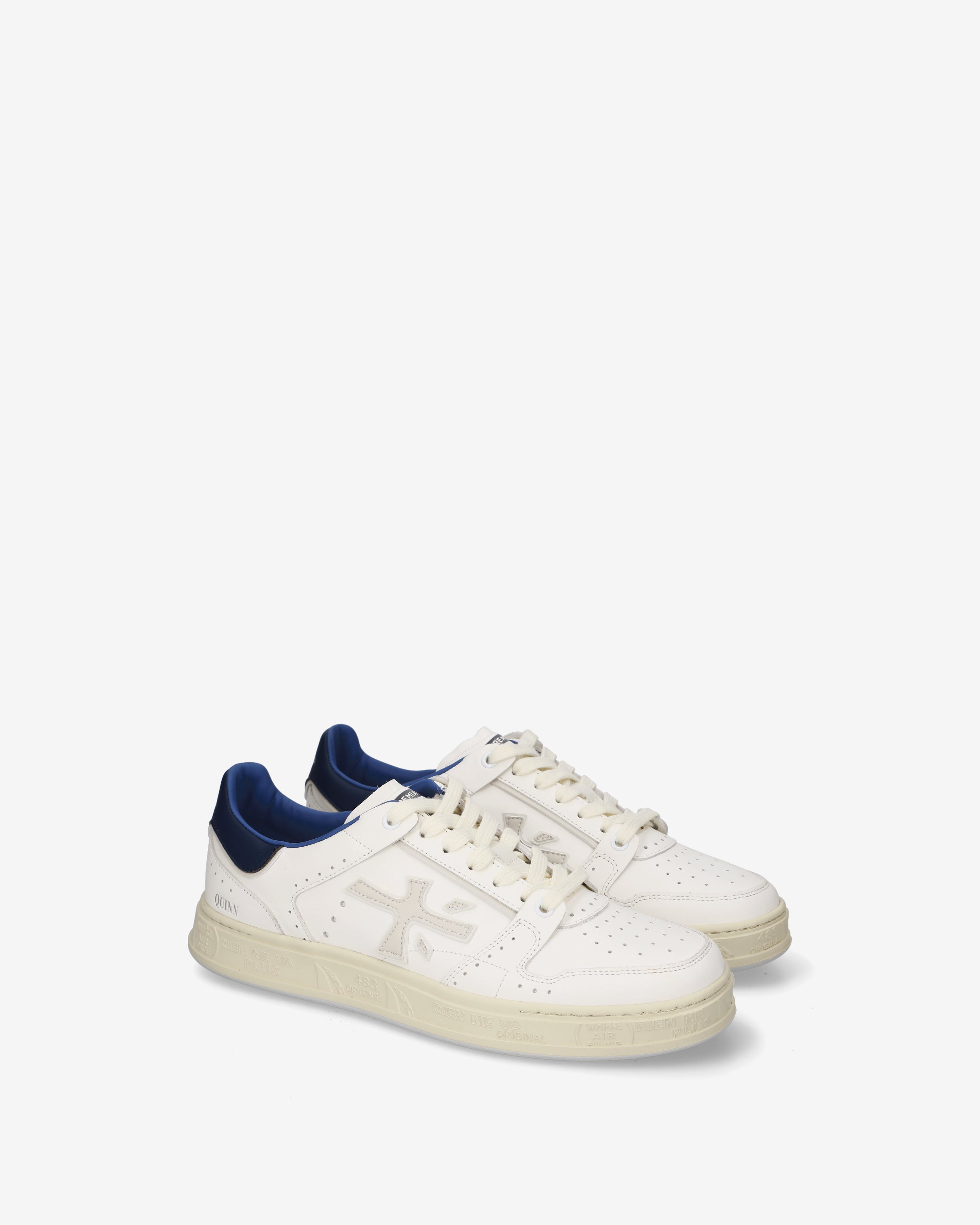 Premiata Quinn 8211 Sneakers Blanc Bleu Royal