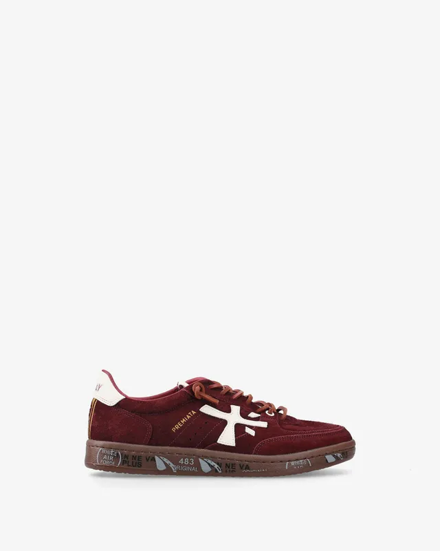 Premiata Bskt Clayd 7688 baskets femme bordeaux cuir