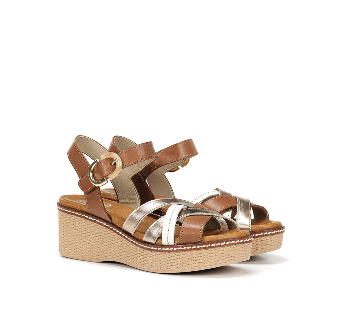 Dorking by Fluchos Nido D9639 sandale marron compensée femme
