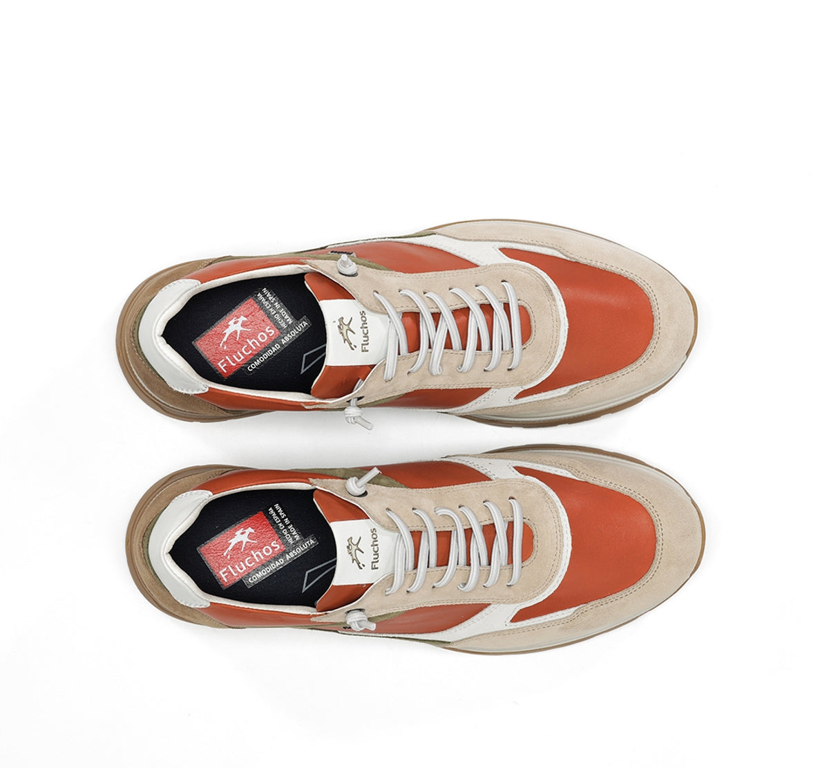 Fluchos Louis F2192 baskets orange homme cuir