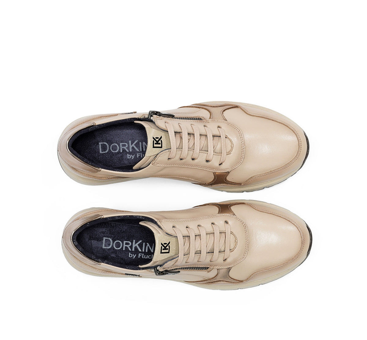 Dorking Serena D9212 baskets femme taupe cuir
