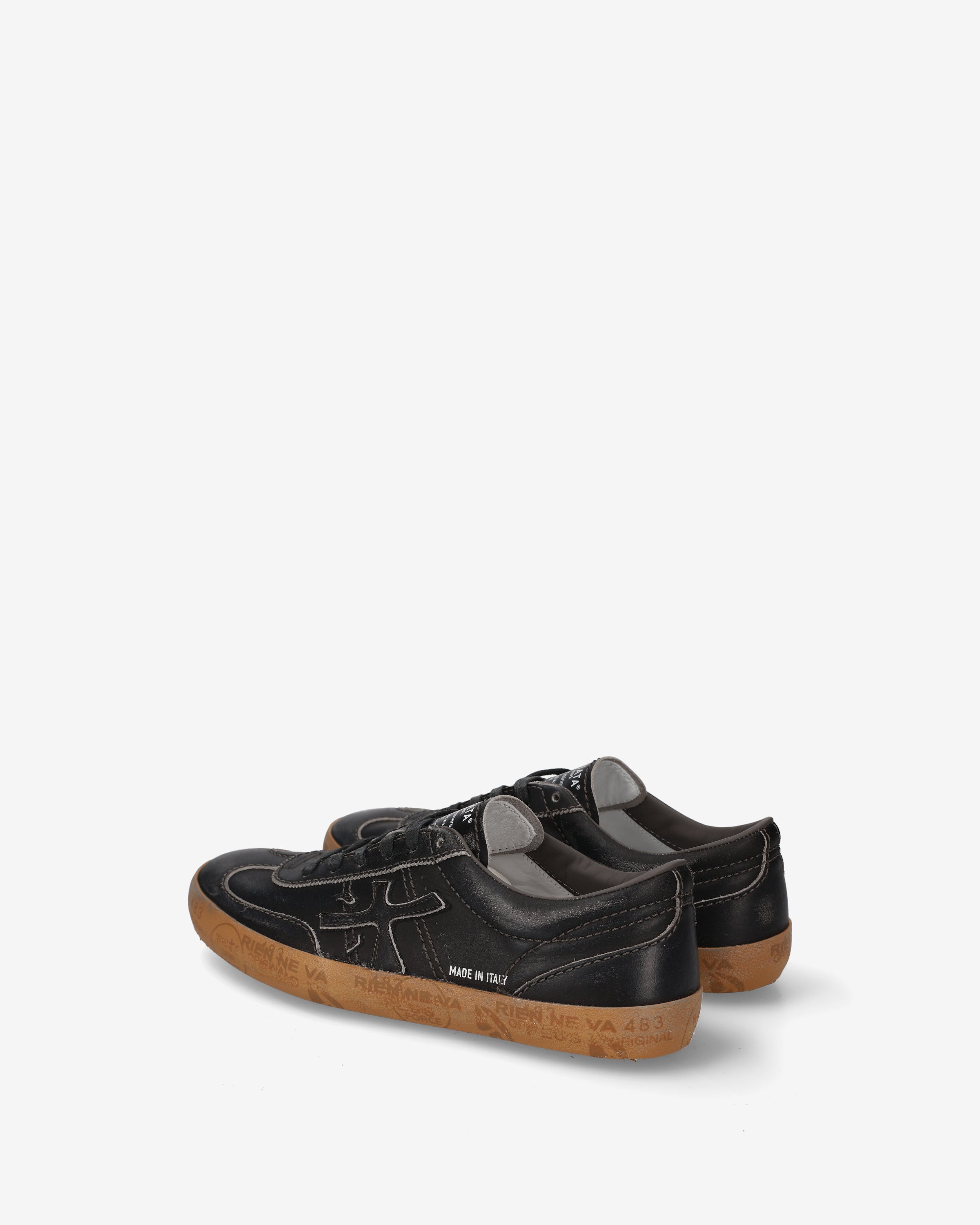 Premiata David 8599 Sneakers Cuir Noir Homme