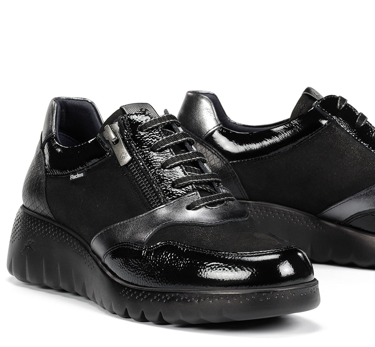 Fluchos Live F2248 basket noire femme compensée