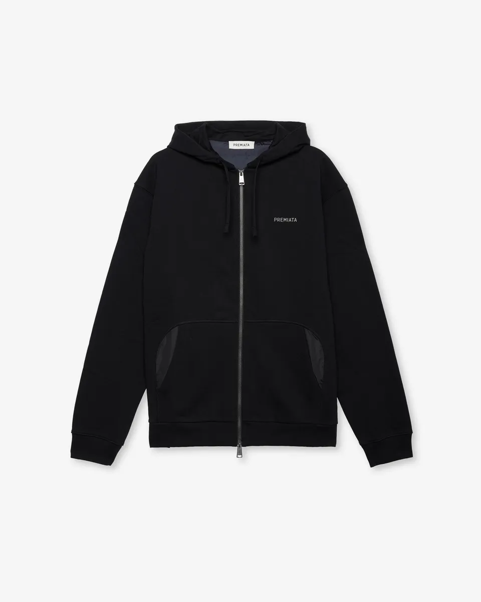 Premiata Felpa Zip Hoodie sweat noir homme