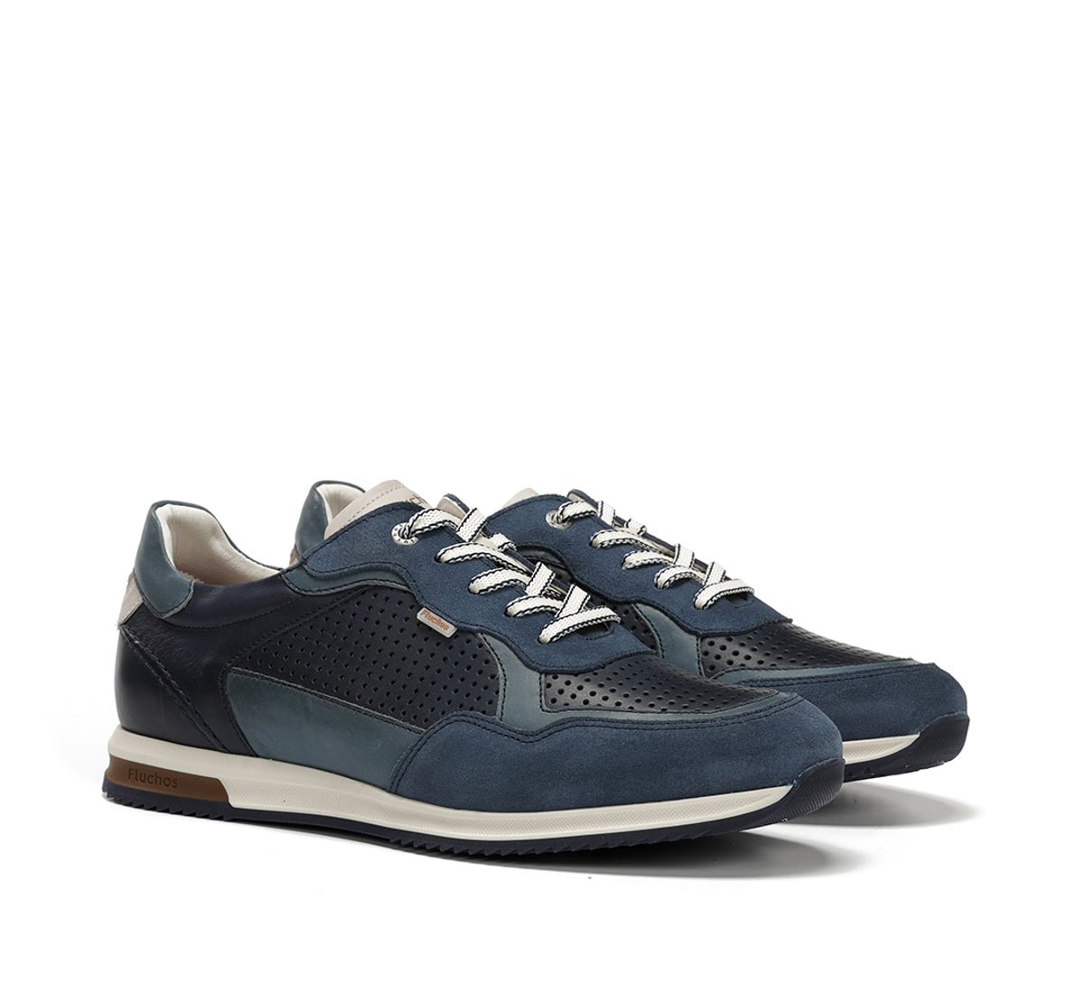 Fluchos Samir F2415 basket bleu cuir homme