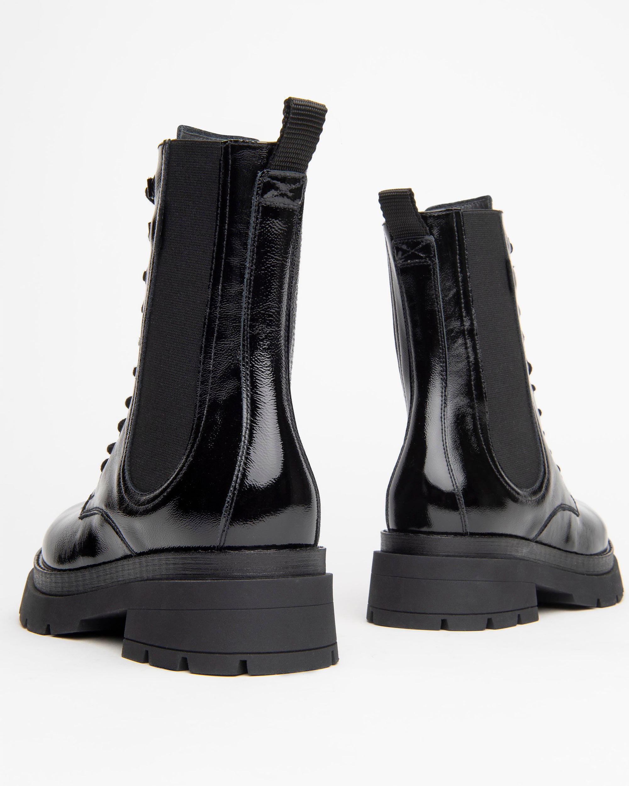 Nero Giardini Combat Boots bottines femme vernis 38 talon 5 cm