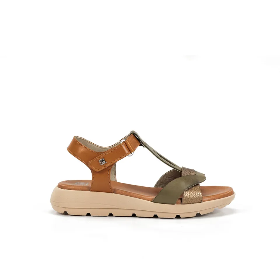 Dorking Gandia D9466 sandale femme vert légère