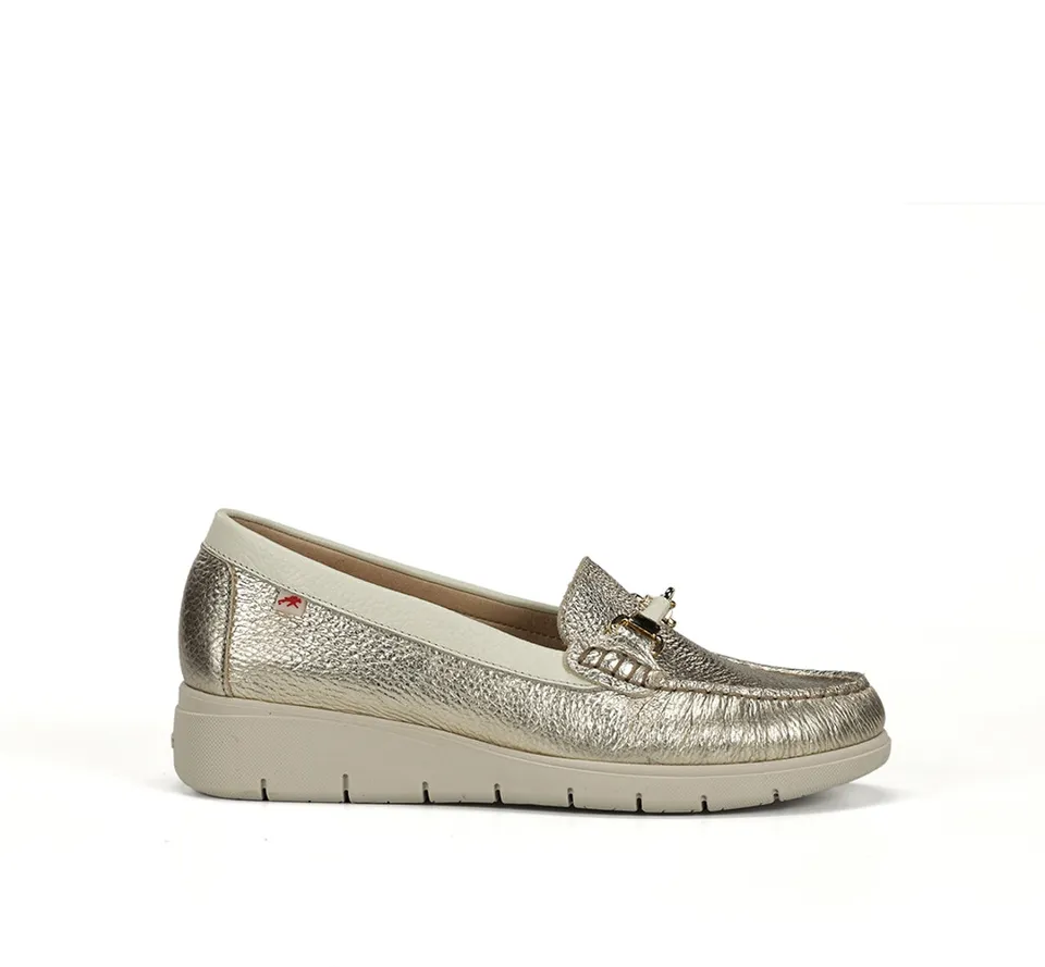 Fluchos Fluvia F2421 mocassins femme dorés cuir