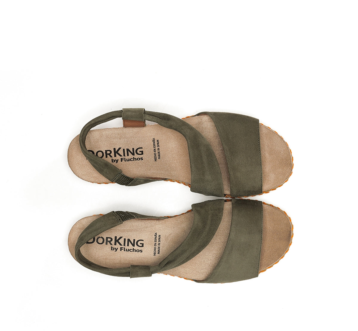 Dorking by Fluchos Sport D9324 sandale verte femme cuir