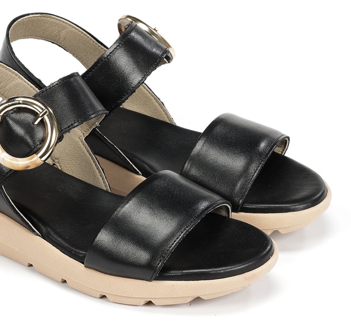 Dorking Gandia D9468 sandale femme noire cuir legere