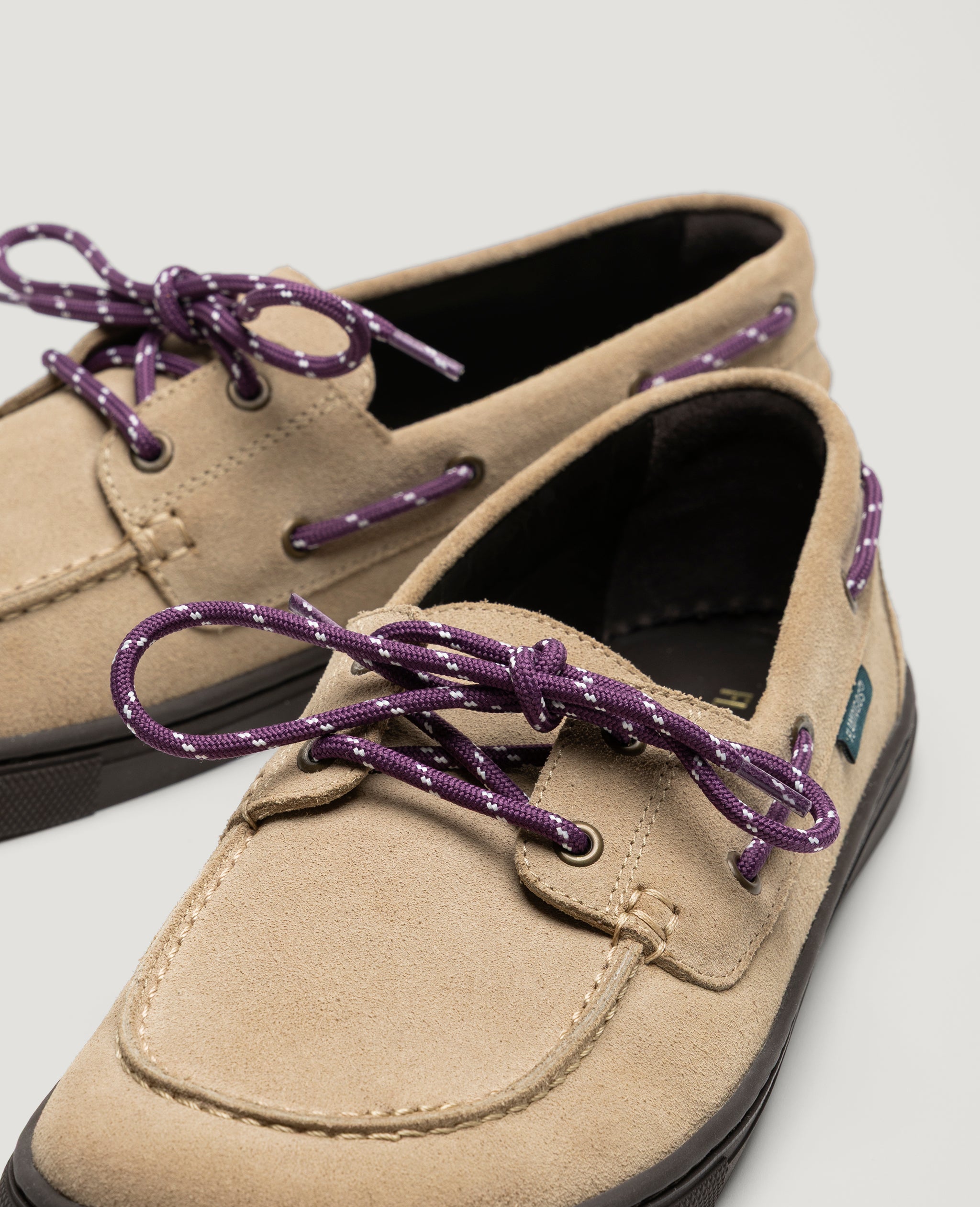 Flamingos Life Zero Boat Suede Sand chaussures bateau beige