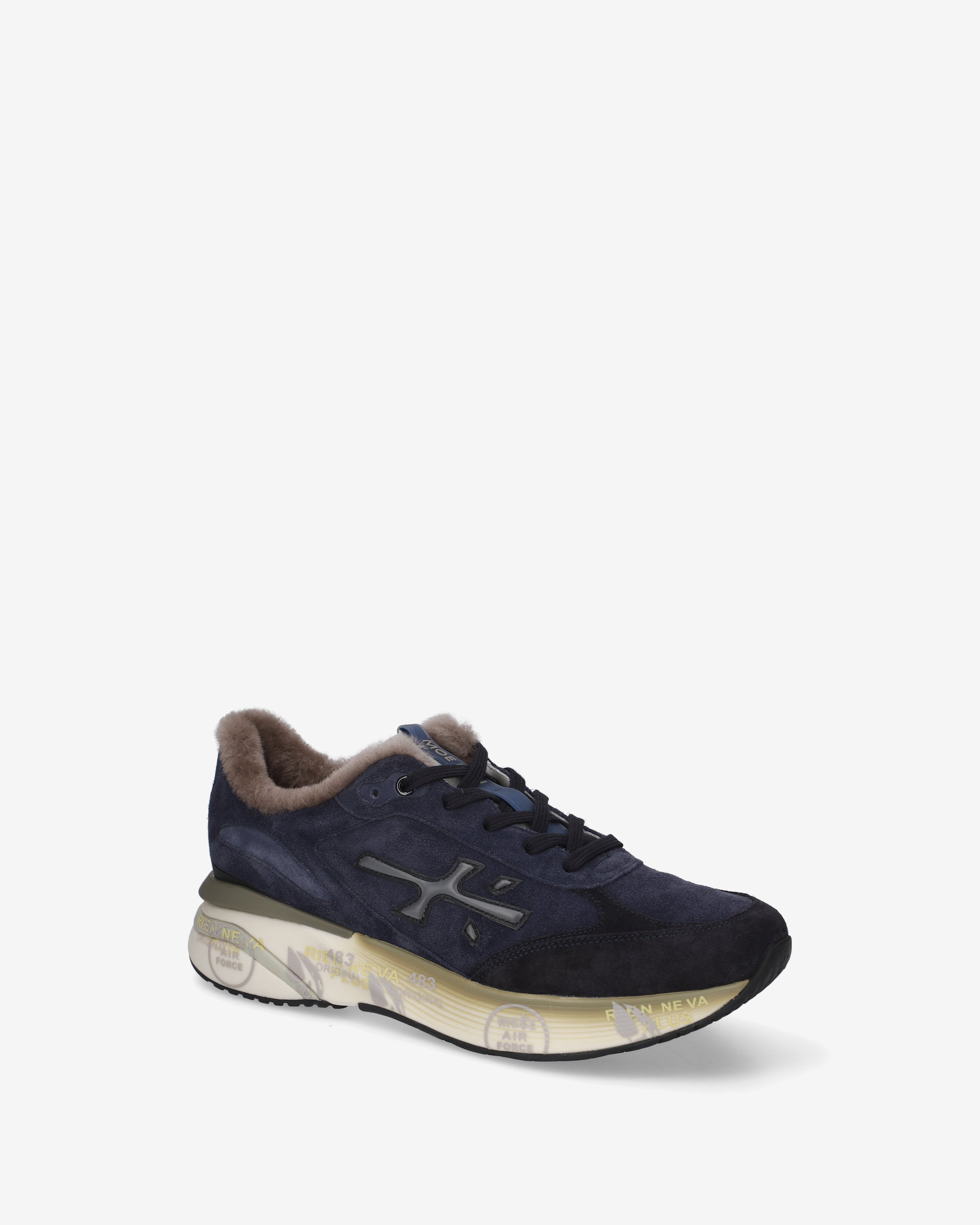 Premiata Moerun 7776M Sneakers Bleu Nuit Fourrée