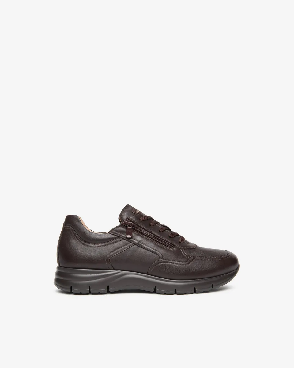 Nero Giardini Sneakers baskets cuir homme zip